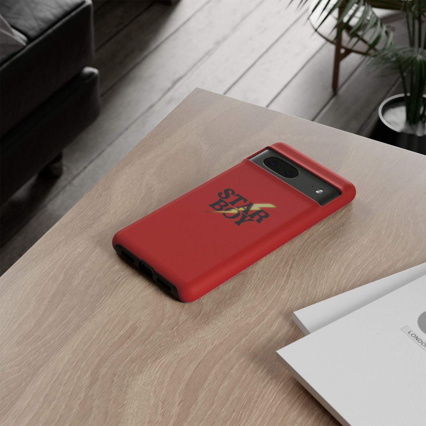 Star Boy Tough Phone Case, Red Color, Protective Phone Cover, Hard Shell Case, Unique Gift for Him, Phone Accessories