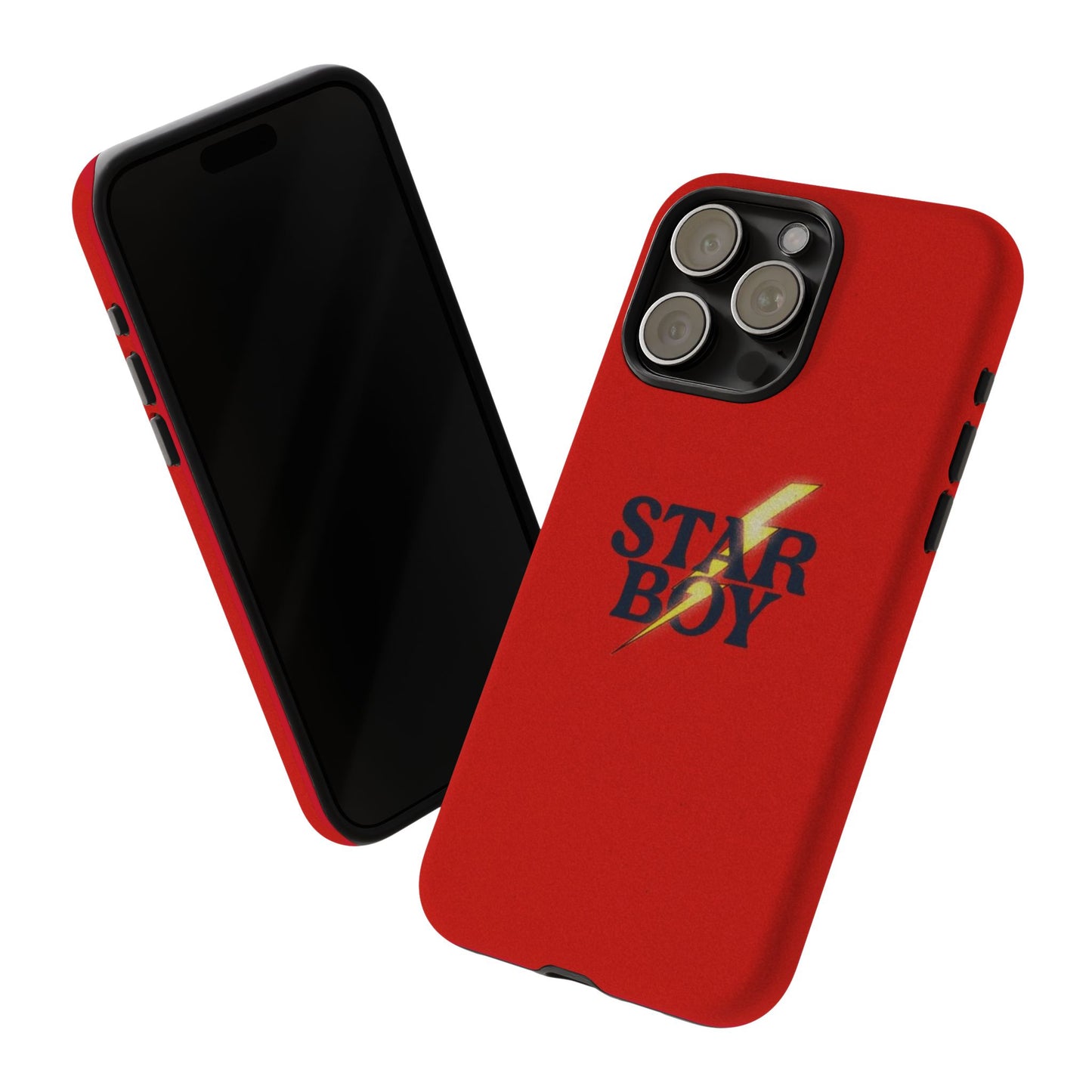 Star Boy Tough Phone Case, Red Color, Protective Phone Cover, Hard Shell Case, Unique Gift for Him, Phone Accessories