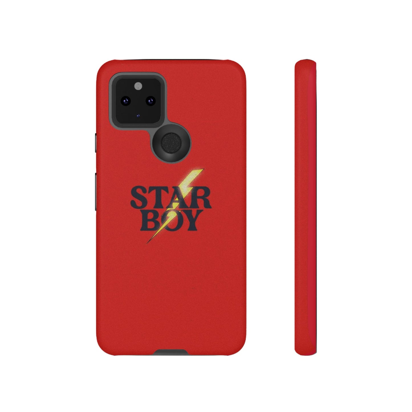 Star Boy Tough Phone Case, Red Color, Protective Phone Cover, Hard Shell Case, Unique Gift for Him, Phone Accessories