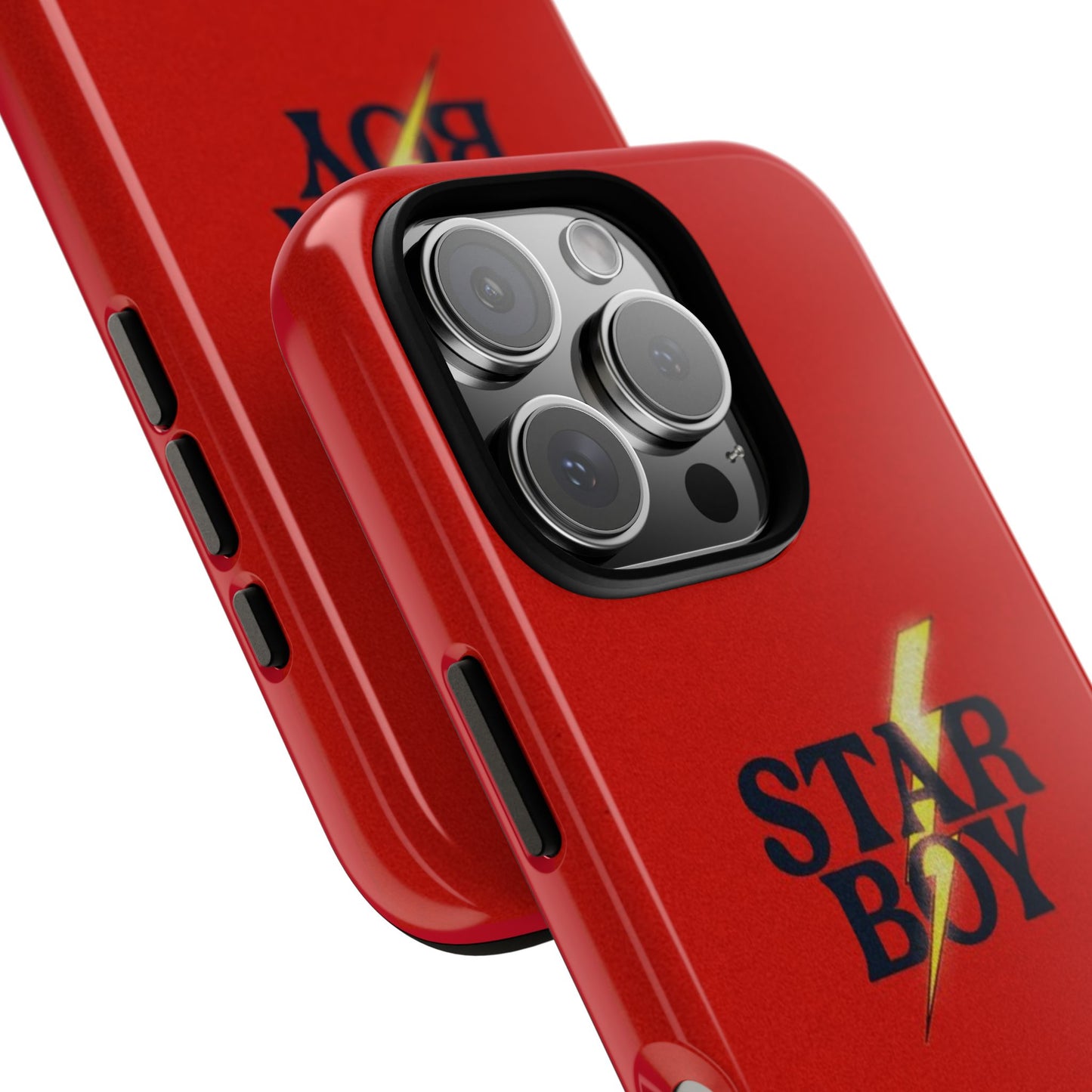 Star Boy Tough Phone Case, Red Color, Protective Phone Cover, Hard Shell Case, Unique Gift for Him, Phone Accessories