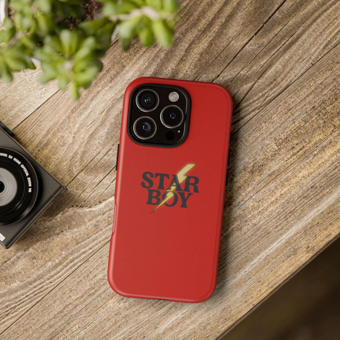 Star Boy Tough Phone Case, Red Color, Protective Phone Cover, Hard Shell Case, Unique Gift for Him, Phone Accessories