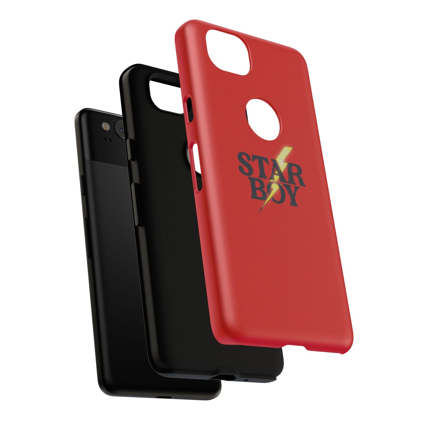 Star Boy Tough Phone Case, Red Color, Protective Phone Cover, Hard Shell Case, Unique Gift for Him, Phone Accessories
