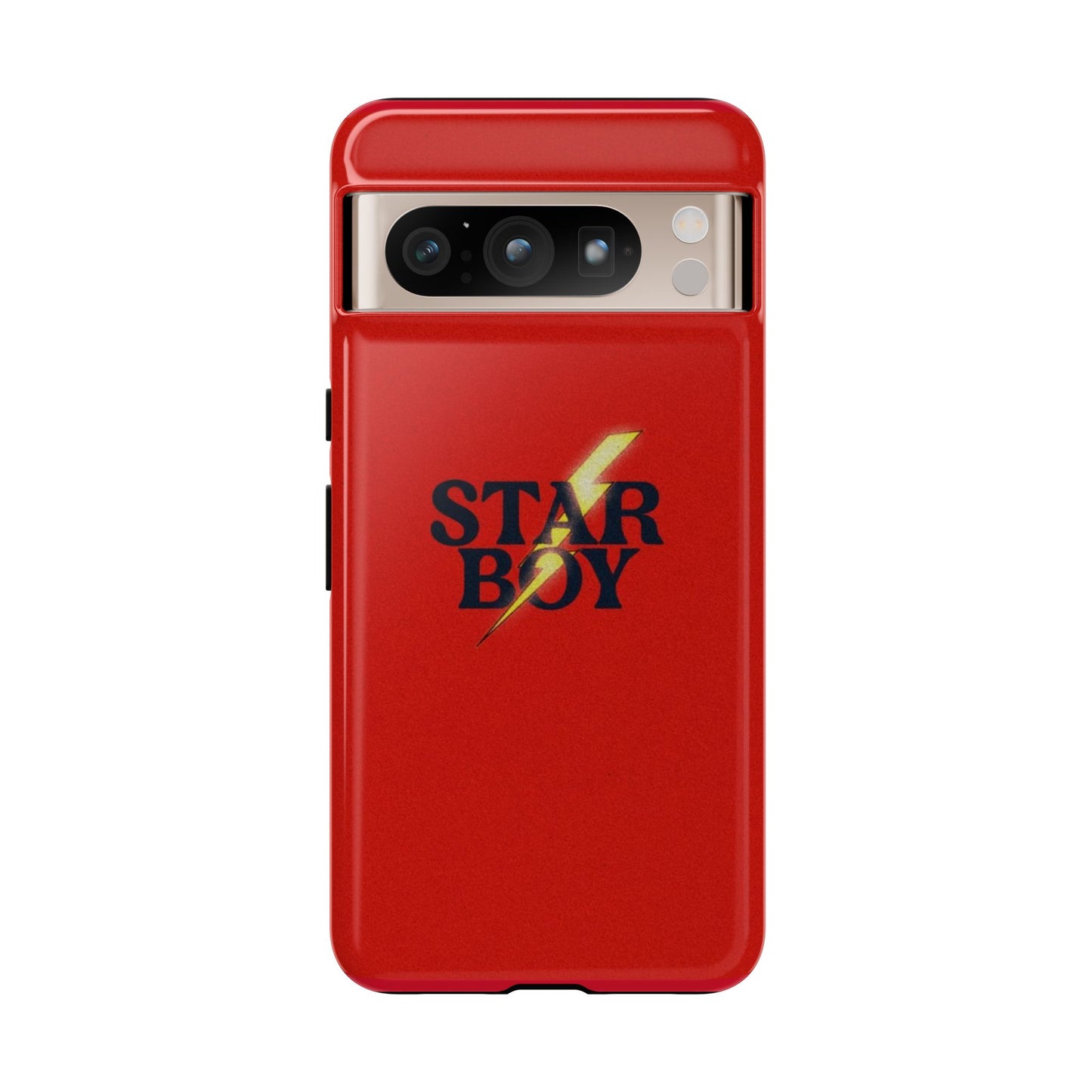 Star Boy Tough Phone Case, Red Color, Protective Phone Cover, Hard Shell Case, Unique Gift for Him, Phone Accessories