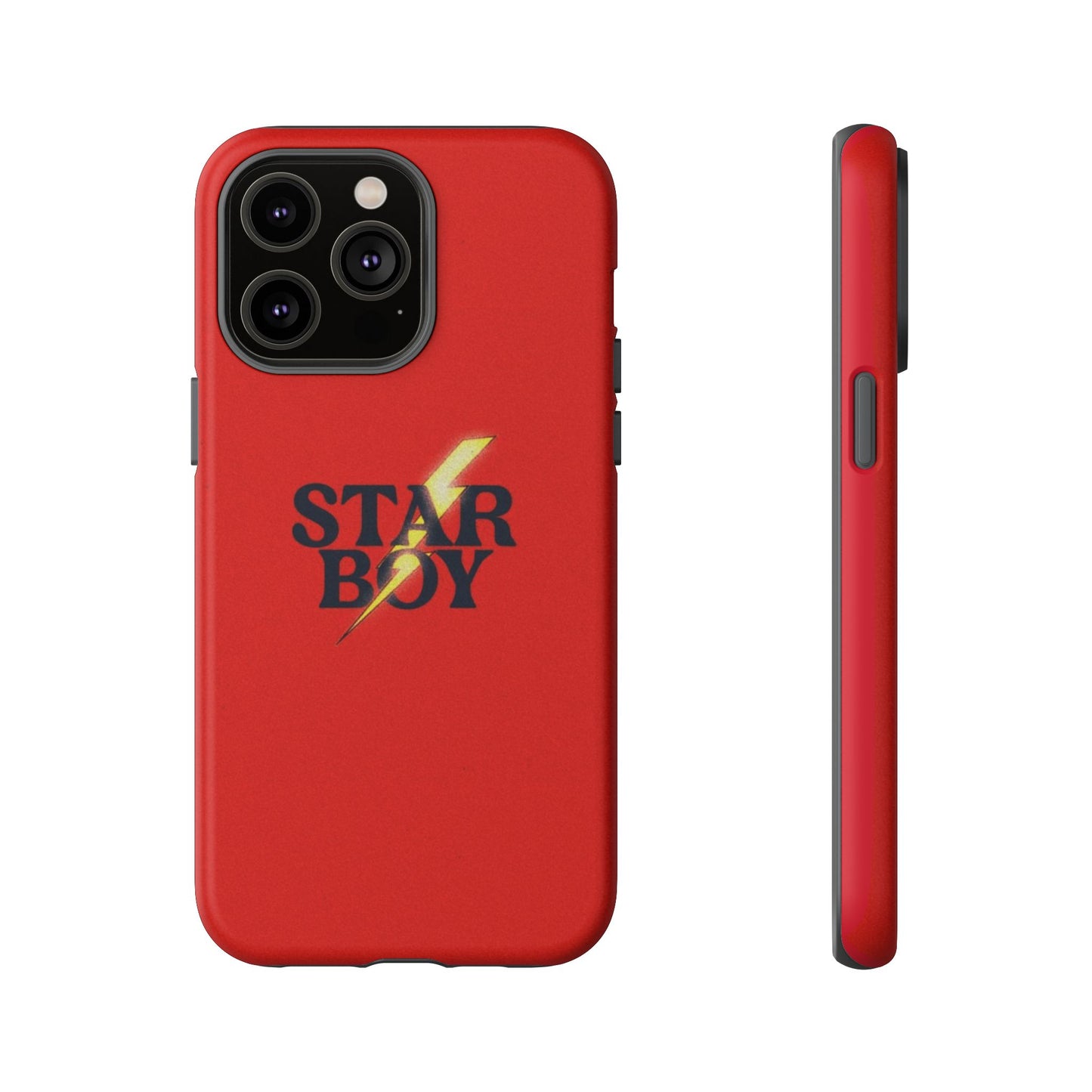 Star Boy Tough Phone Case, Red Color, Protective Phone Cover, Hard Shell Case, Unique Gift for Him, Phone Accessories