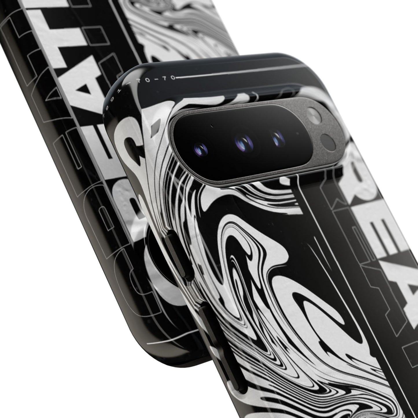 Bold Creative Phone Case, Stylish Black Marble Art, Tough Phone Cover, Gift for Artists, Unique Smartphone Protector