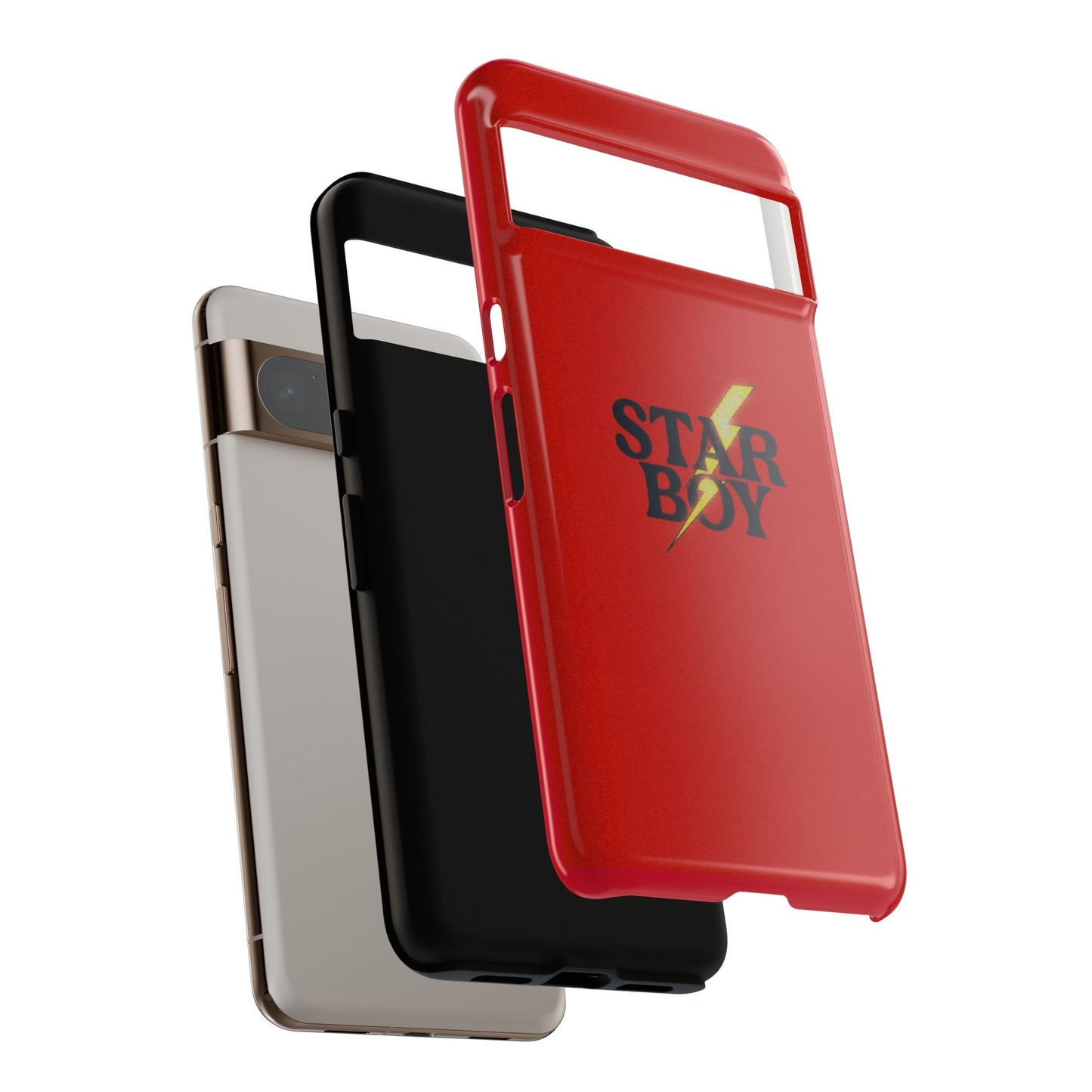 Star Boy Tough Phone Case, Red Color, Protective Phone Cover, Hard Shell Case, Unique Gift for Him, Phone Accessories