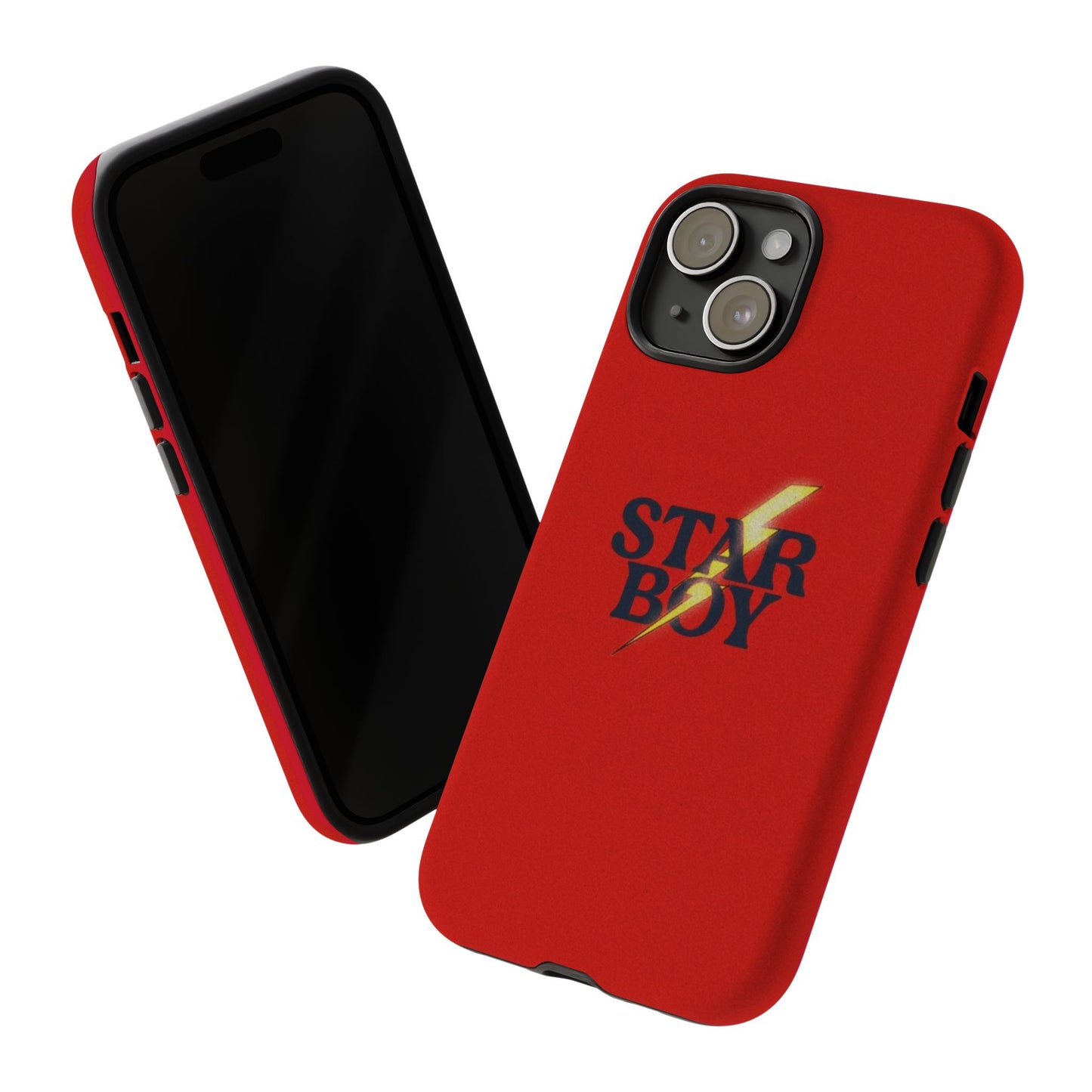 Star Boy Tough Phone Case, Red Color, Protective Phone Cover, Hard Shell Case, Unique Gift for Him, Phone Accessories