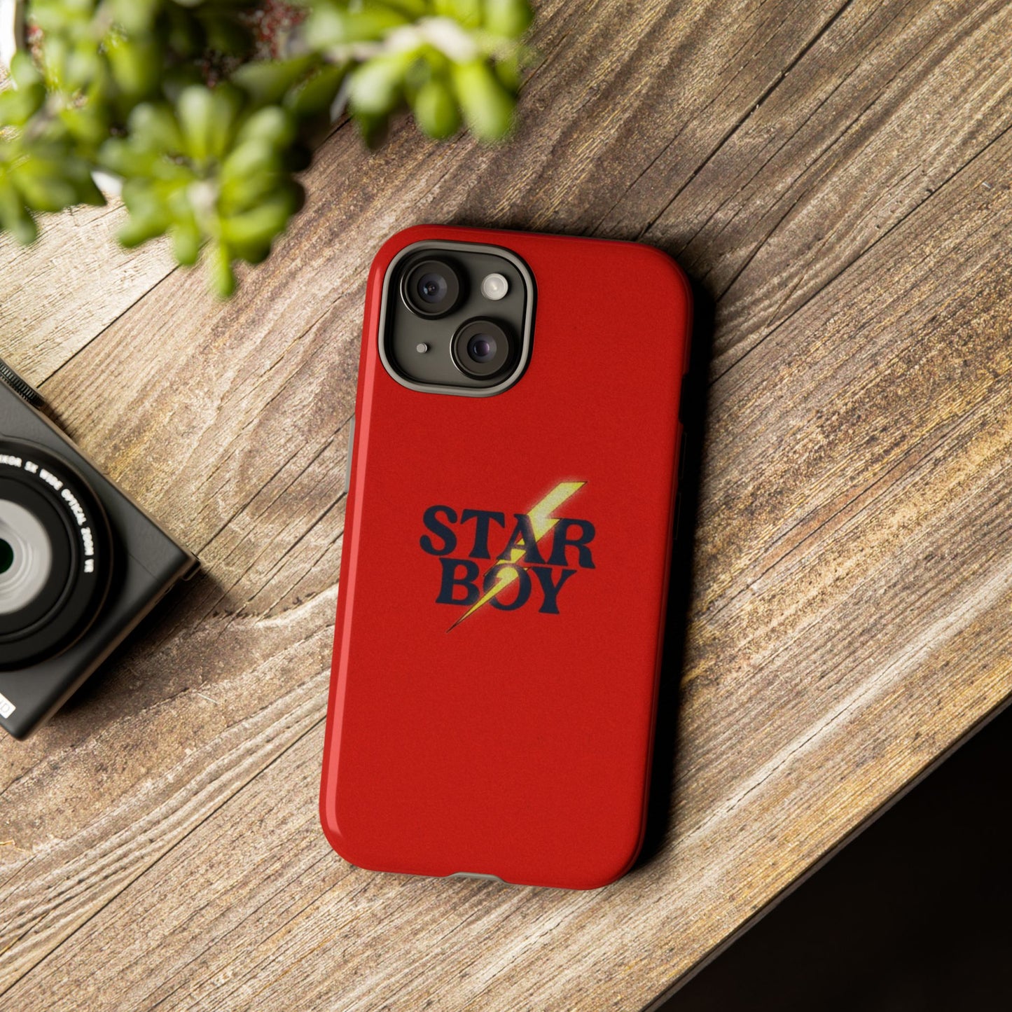 Star Boy Tough Phone Case, Red Color, Protective Phone Cover, Hard Shell Case, Unique Gift for Him, Phone Accessories