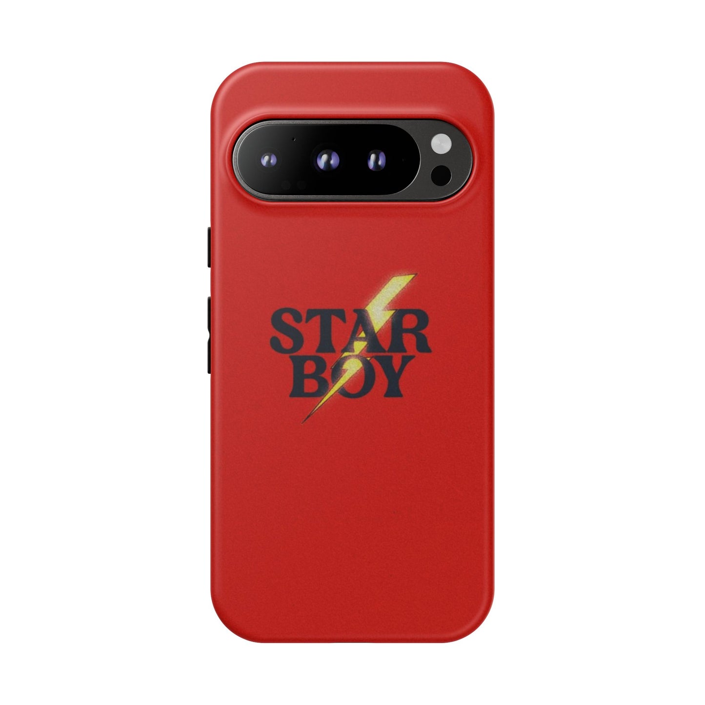 Star Boy Tough Phone Case, Red Color, Protective Phone Cover, Hard Shell Case, Unique Gift for Him, Phone Accessories
