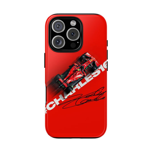 Stylish Phone Case for Racing Fans | Automotive Gift | Charles Leclerc Inspired Design | Ferrari Merchandise | Red Sports Case
