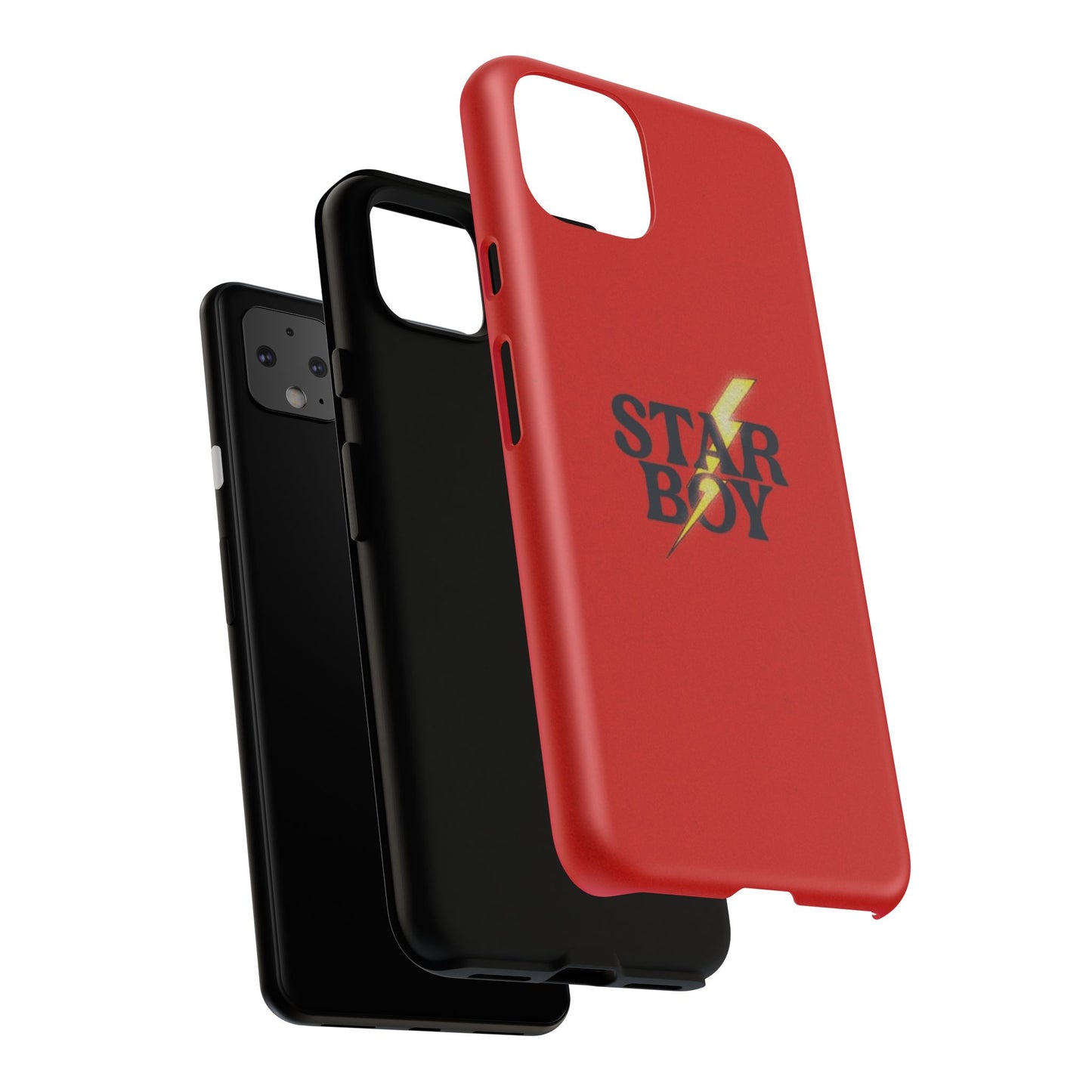 Star Boy Tough Phone Case, Red Color, Protective Phone Cover, Hard Shell Case, Unique Gift for Him, Phone Accessories