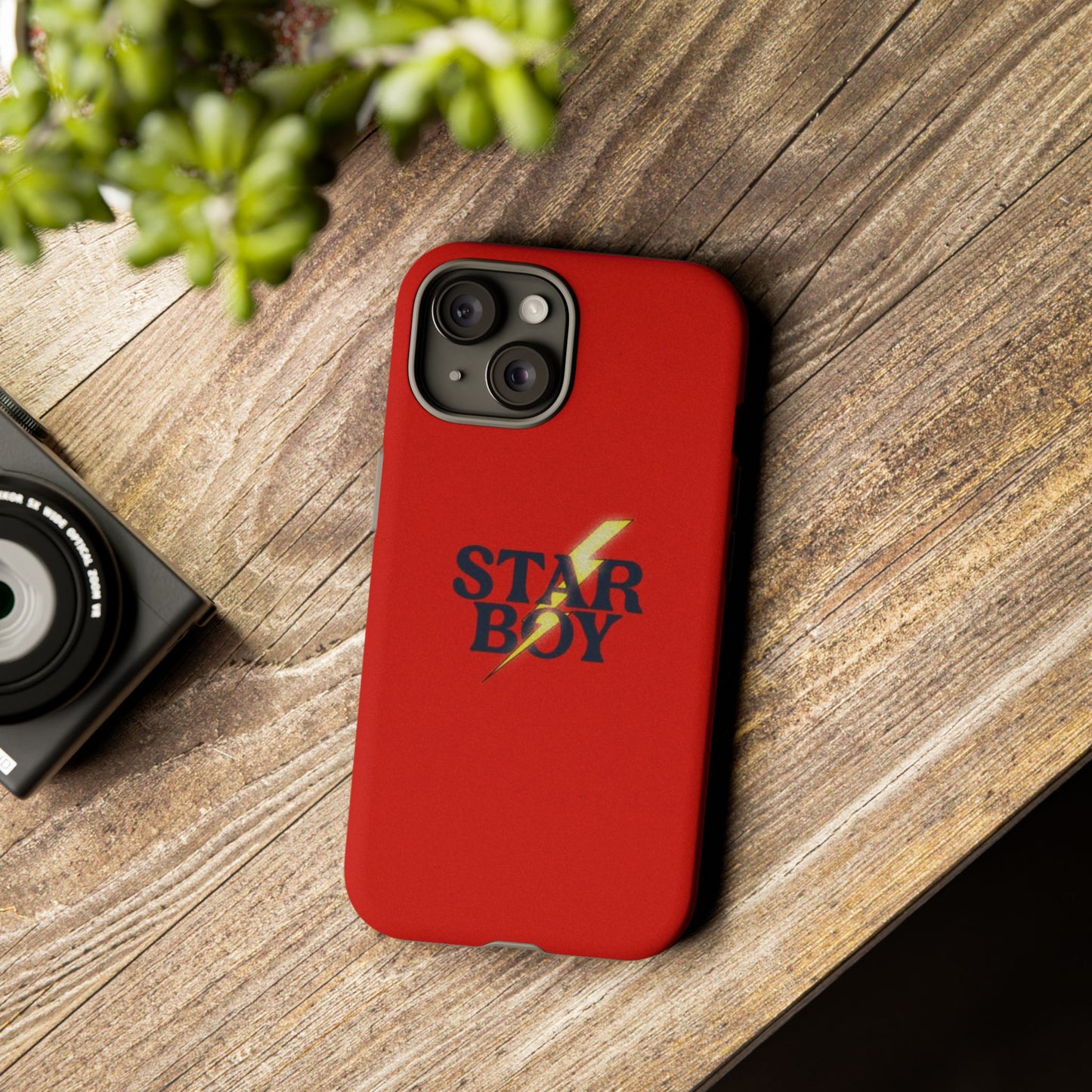 Star Boy Tough Phone Case, Red Color, Protective Phone Cover, Hard Shell Case, Unique Gift for Him, Phone Accessories