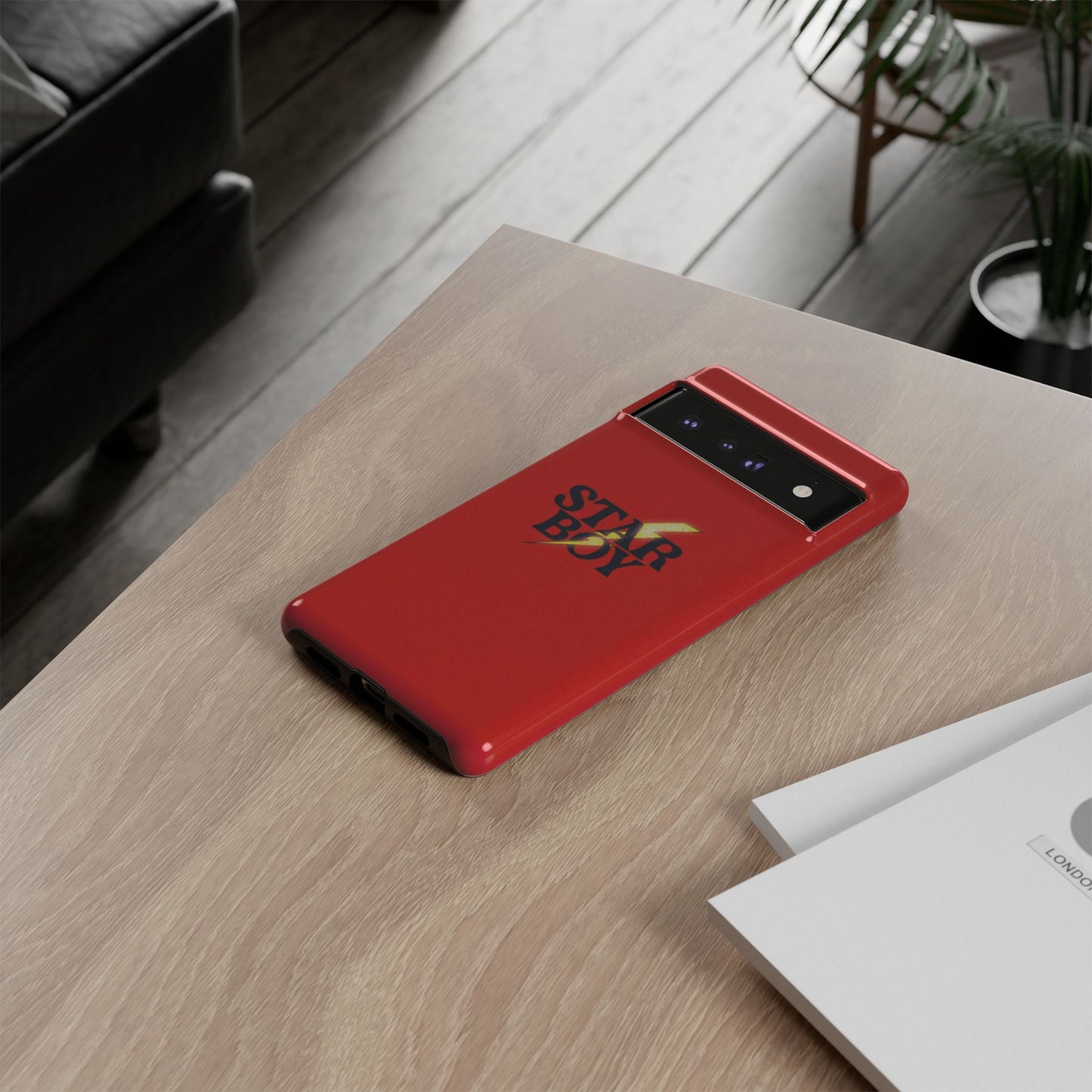 Star Boy Tough Phone Case, Red Color, Protective Phone Cover, Hard Shell Case, Unique Gift for Him, Phone Accessories