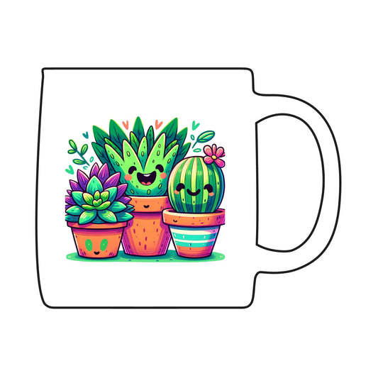 Cute Plant Lovers Engraved Coffee Mug, 12.25oz, Boho Decor Gift, Plant-Themed Cup, Birthday or Housewarming Present