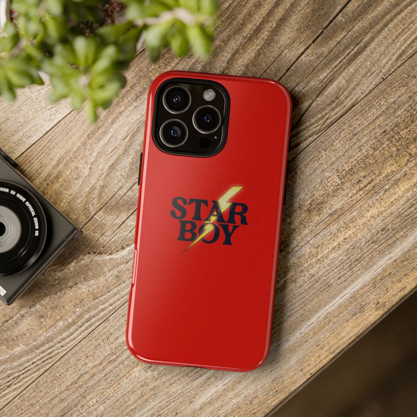 Star Boy Tough Phone Case, Red Color, Protective Phone Cover, Hard Shell Case, Unique Gift for Him, Phone Accessories
