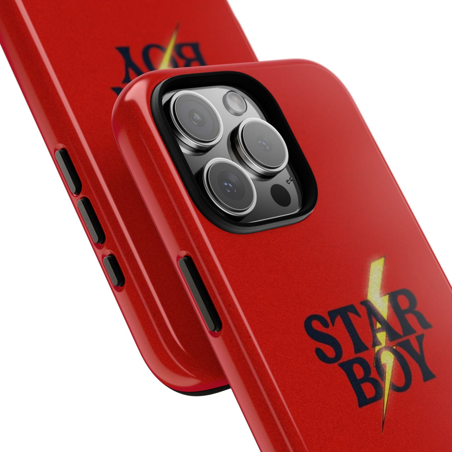 Star Boy Tough Phone Case, Red Color, Protective Phone Cover, Hard Shell Case, Unique Gift for Him, Phone Accessories