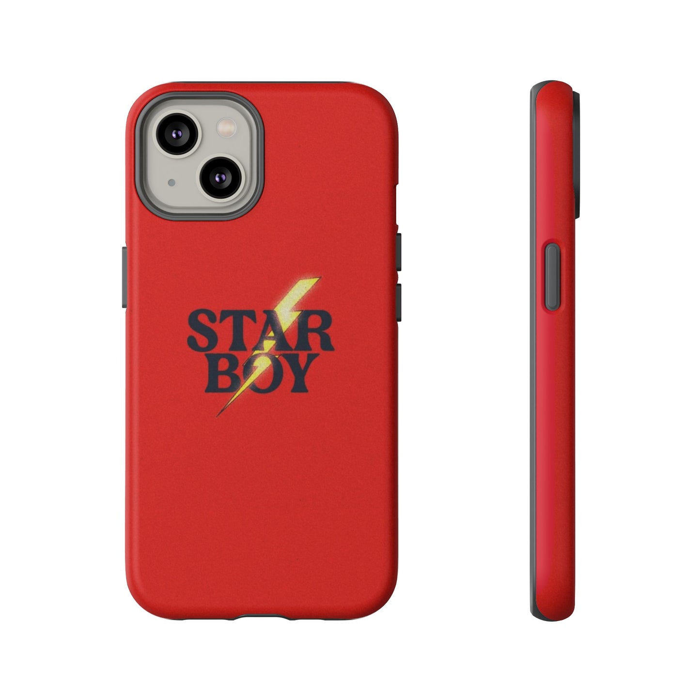 Star Boy Tough Phone Case, Red Color, Protective Phone Cover, Hard Shell Case, Unique Gift for Him, Phone Accessories