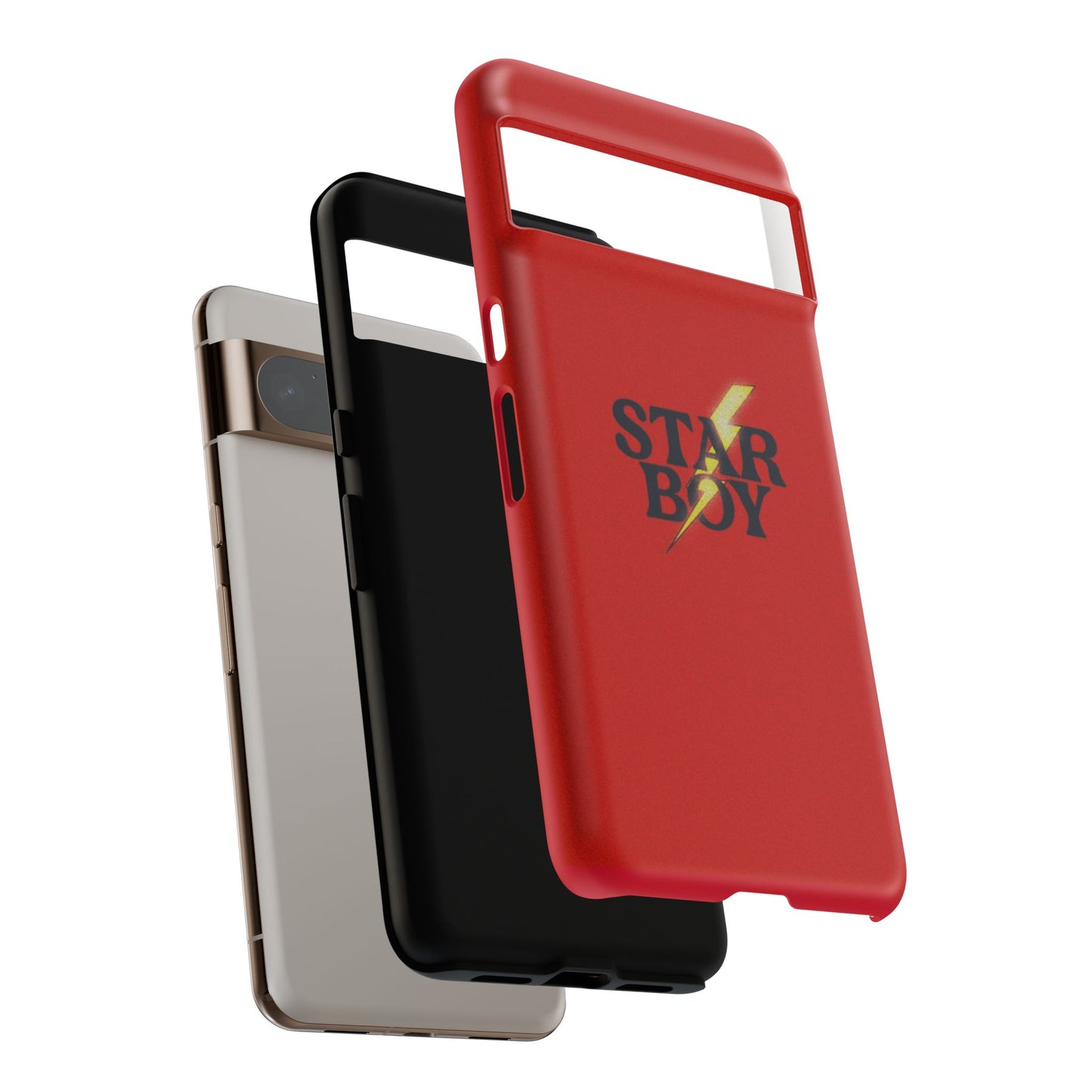Star Boy Tough Phone Case, Red Color, Protective Phone Cover, Hard Shell Case, Unique Gift for Him, Phone Accessories