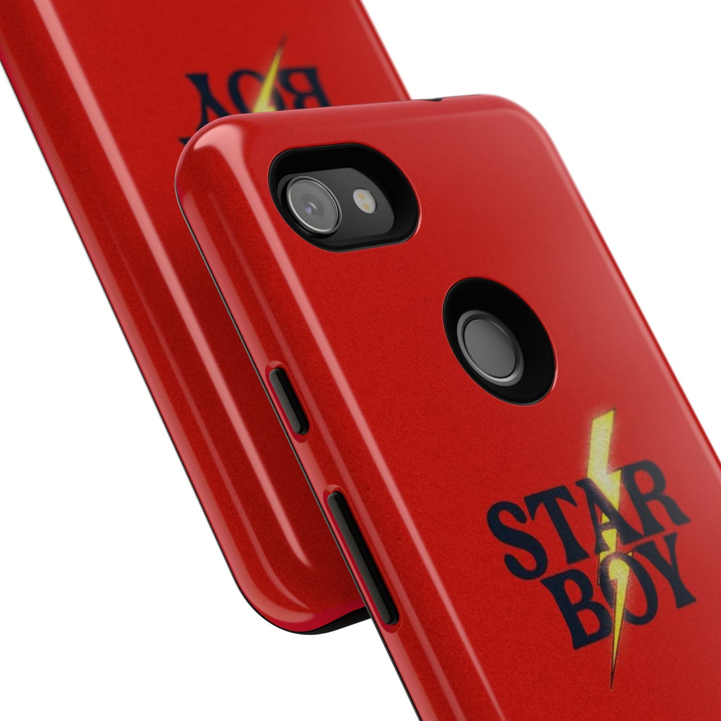 Star Boy Tough Phone Case, Red Color, Protective Phone Cover, Hard Shell Case, Unique Gift for Him, Phone Accessories