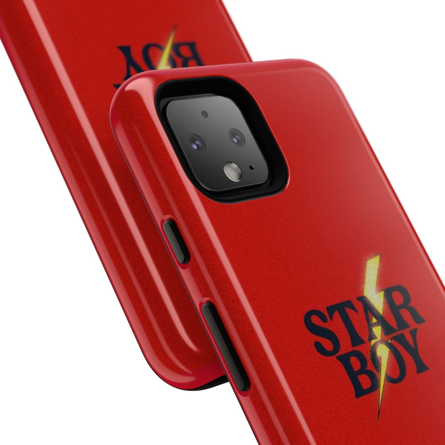 Star Boy Tough Phone Case, Red Color, Protective Phone Cover, Hard Shell Case, Unique Gift for Him, Phone Accessories