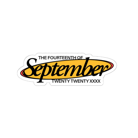Custom September Kiss-Cut Stickers | Laptop Decor, Scrapbooking, Birthday Gifts, Planner Accessories, Stylish Reminders