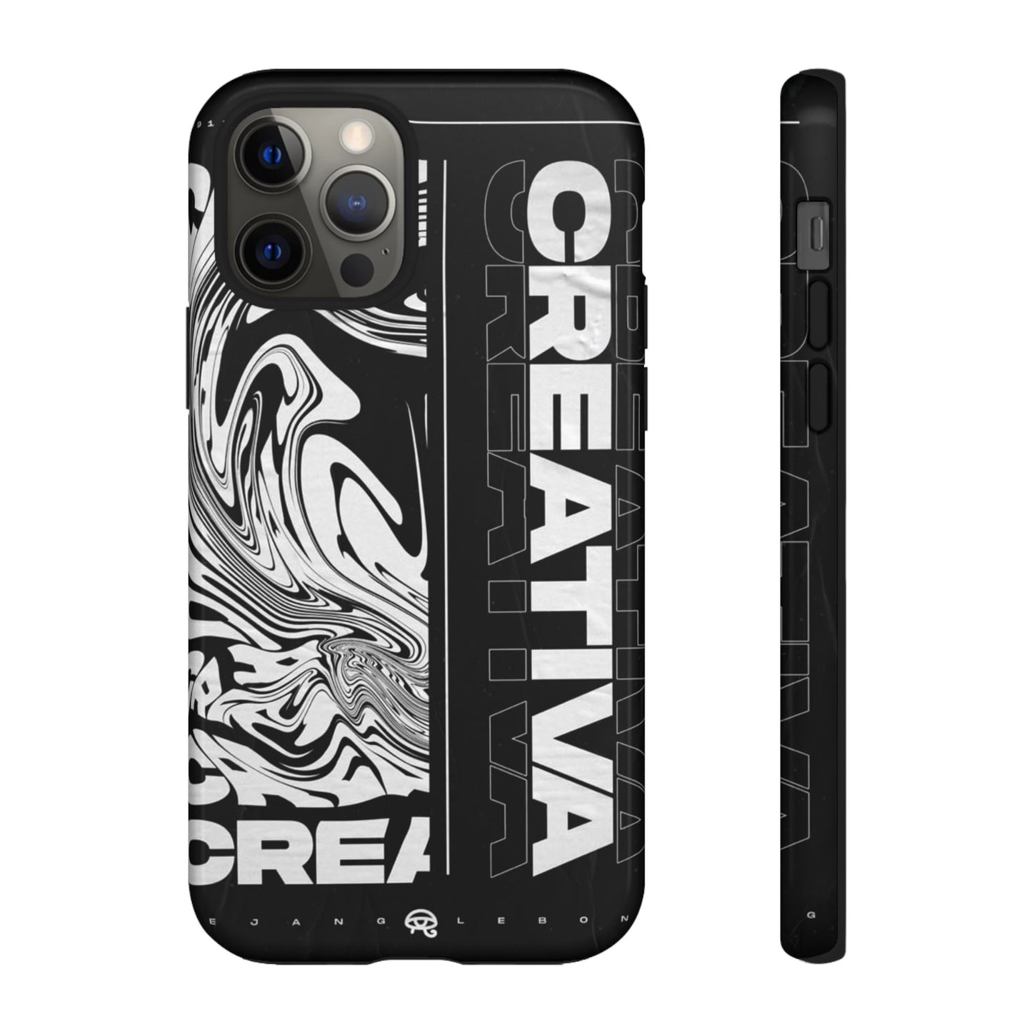 Bold Creative Phone Case, Stylish Black Marble Art, Tough Phone Cover, Gift for Artists, Unique Smartphone Protector