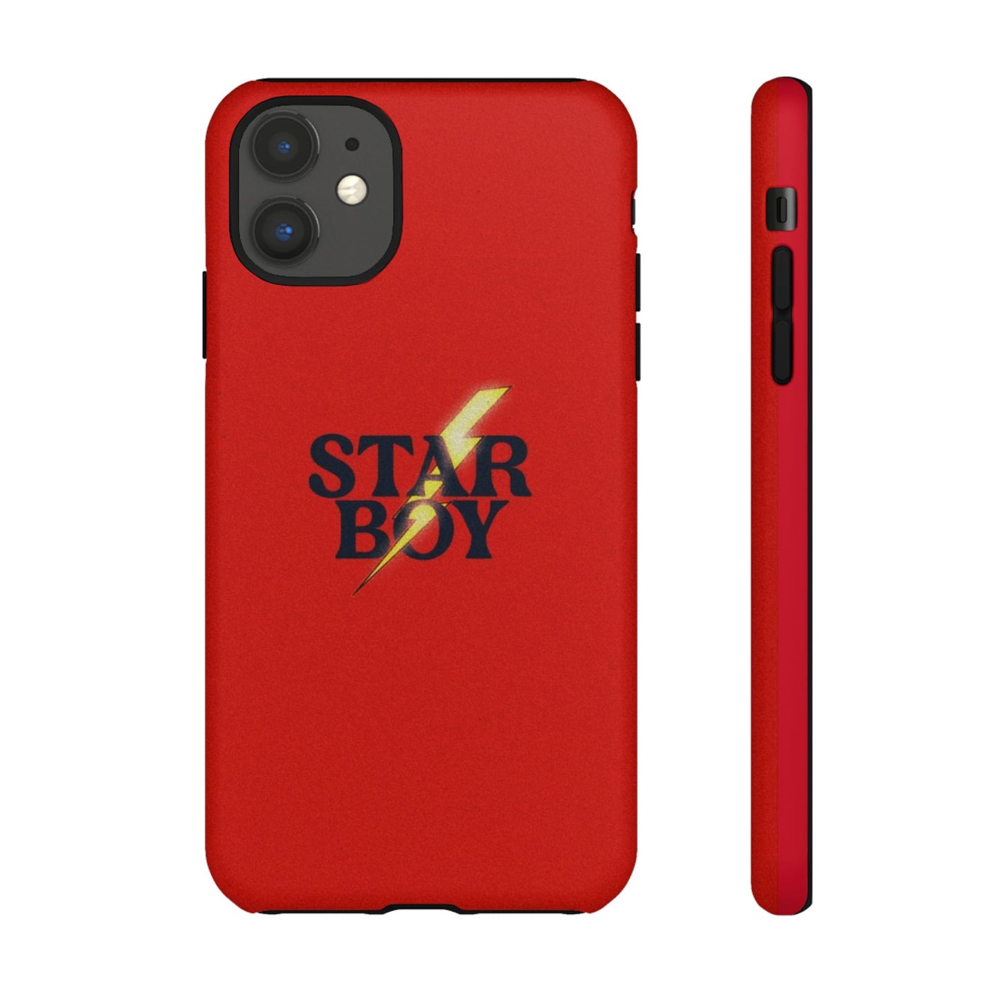 Star Boy Tough Phone Case, Red Color, Protective Phone Cover, Hard Shell Case, Unique Gift for Him, Phone Accessories