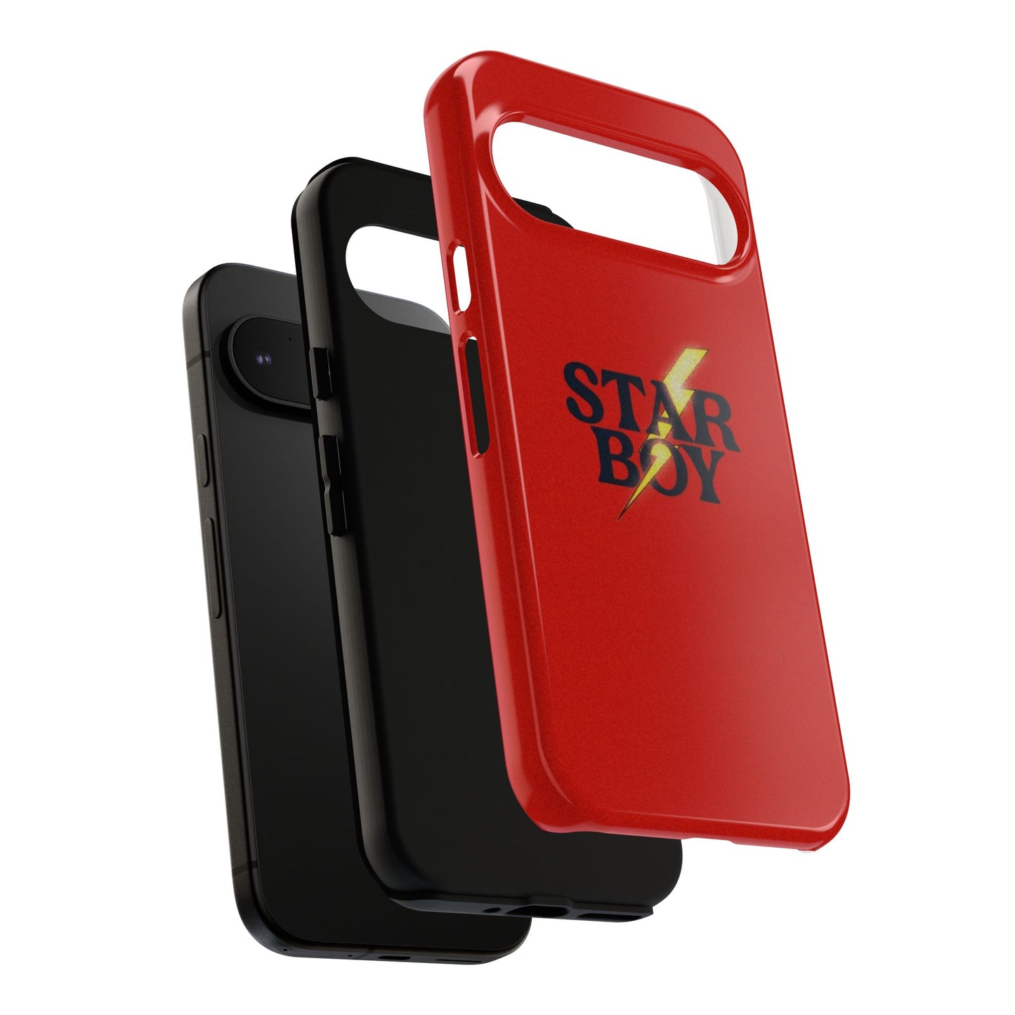 Star Boy Tough Phone Case, Red Color, Protective Phone Cover, Hard Shell Case, Unique Gift for Him, Phone Accessories