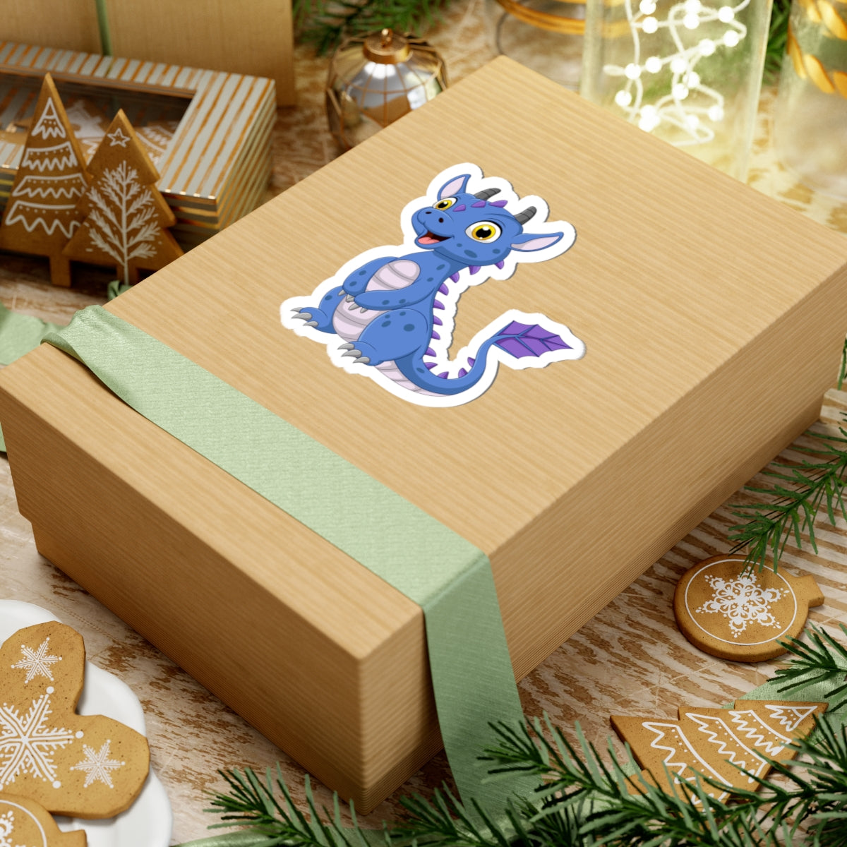 Cute Dragon Kiss-Cut Stickers | Custom Vinyl Decals, Kids Room Decor, Laptop Stickers, Birthday Party Favors, Fun Gifts