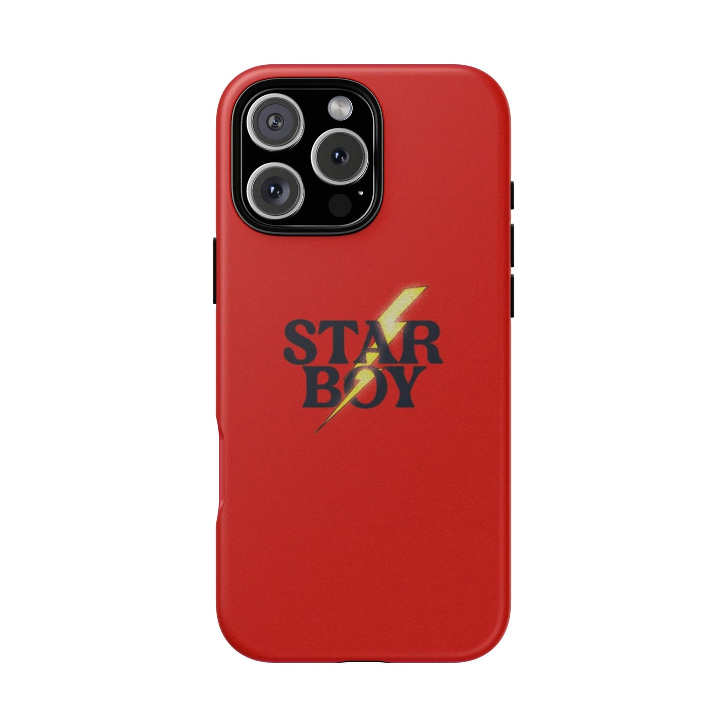 Star Boy Tough Phone Case, Red Color, Protective Phone Cover, Hard Shell Case, Unique Gift for Him, Phone Accessories