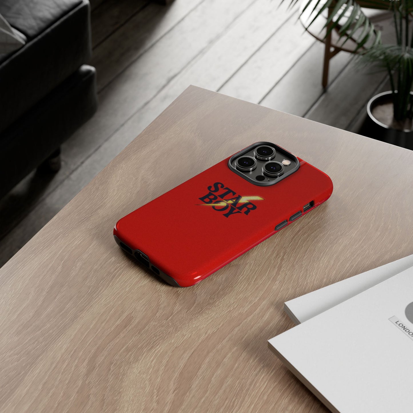 Star Boy Tough Phone Case, Red Color, Protective Phone Cover, Hard Shell Case, Unique Gift for Him, Phone Accessories