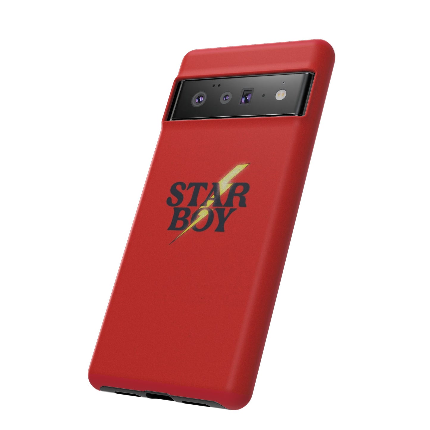 Star Boy Tough Phone Case, Red Color, Protective Phone Cover, Hard Shell Case, Unique Gift for Him, Phone Accessories
