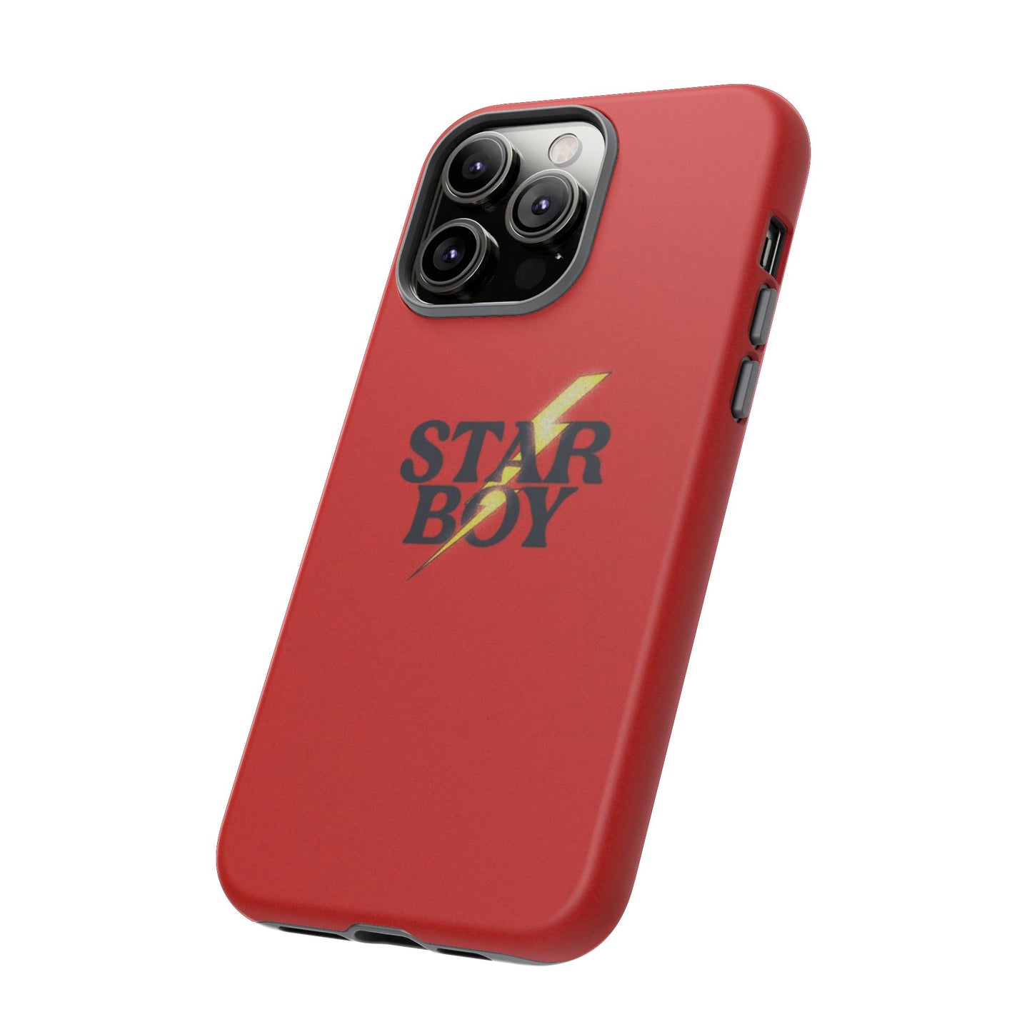 Star Boy Tough Phone Case, Red Color, Protective Phone Cover, Hard Shell Case, Unique Gift for Him, Phone Accessories