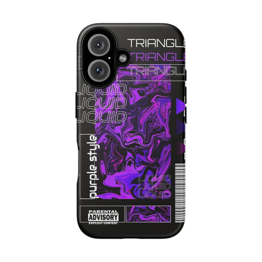 Abstract Purple Liquid Phone Case, Tough Phone Cover, Trendy Phone Accessory, Unique Gift for Tech Lovers, Modern Design for All Occasions