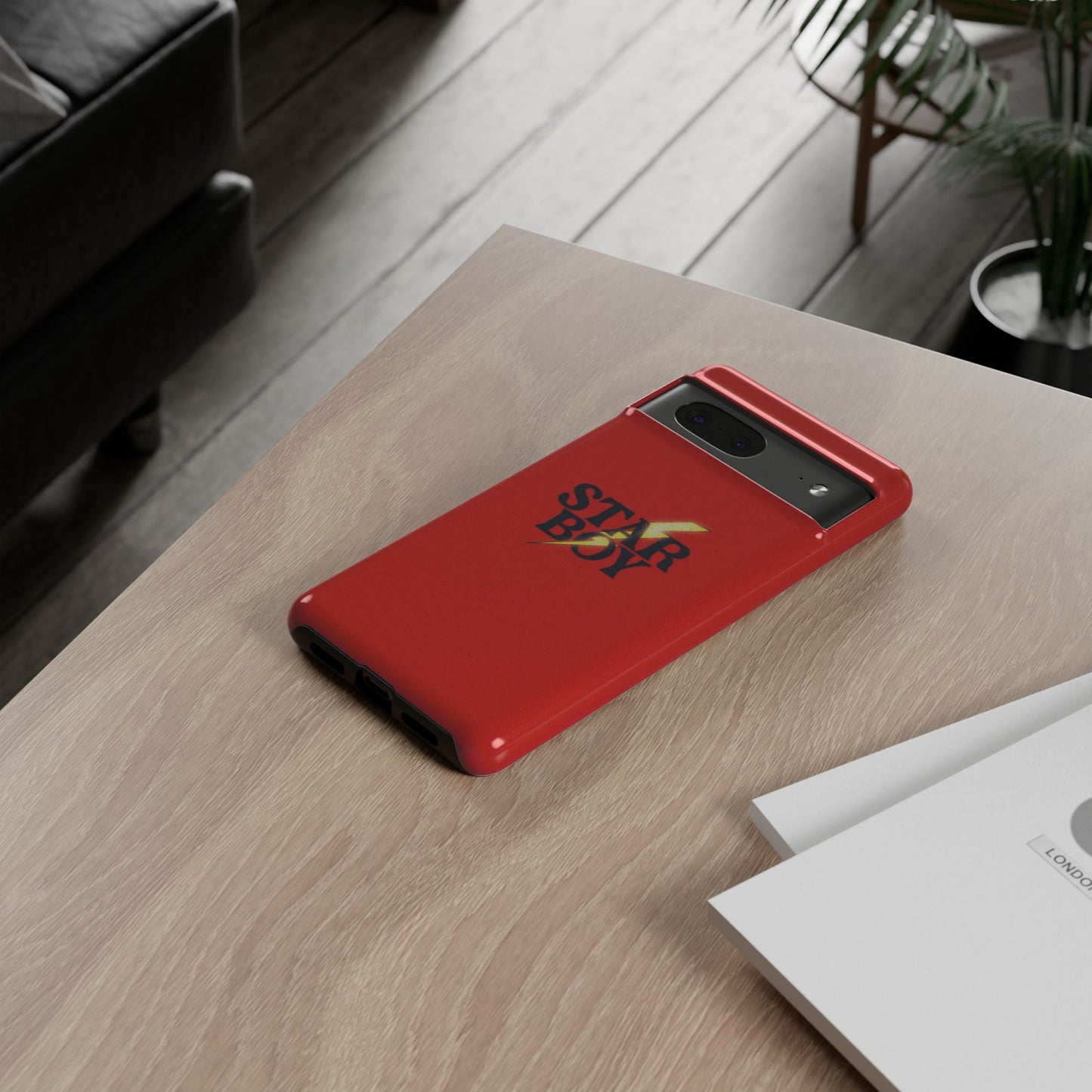 Star Boy Tough Phone Case, Red Color, Protective Phone Cover, Hard Shell Case, Unique Gift for Him, Phone Accessories