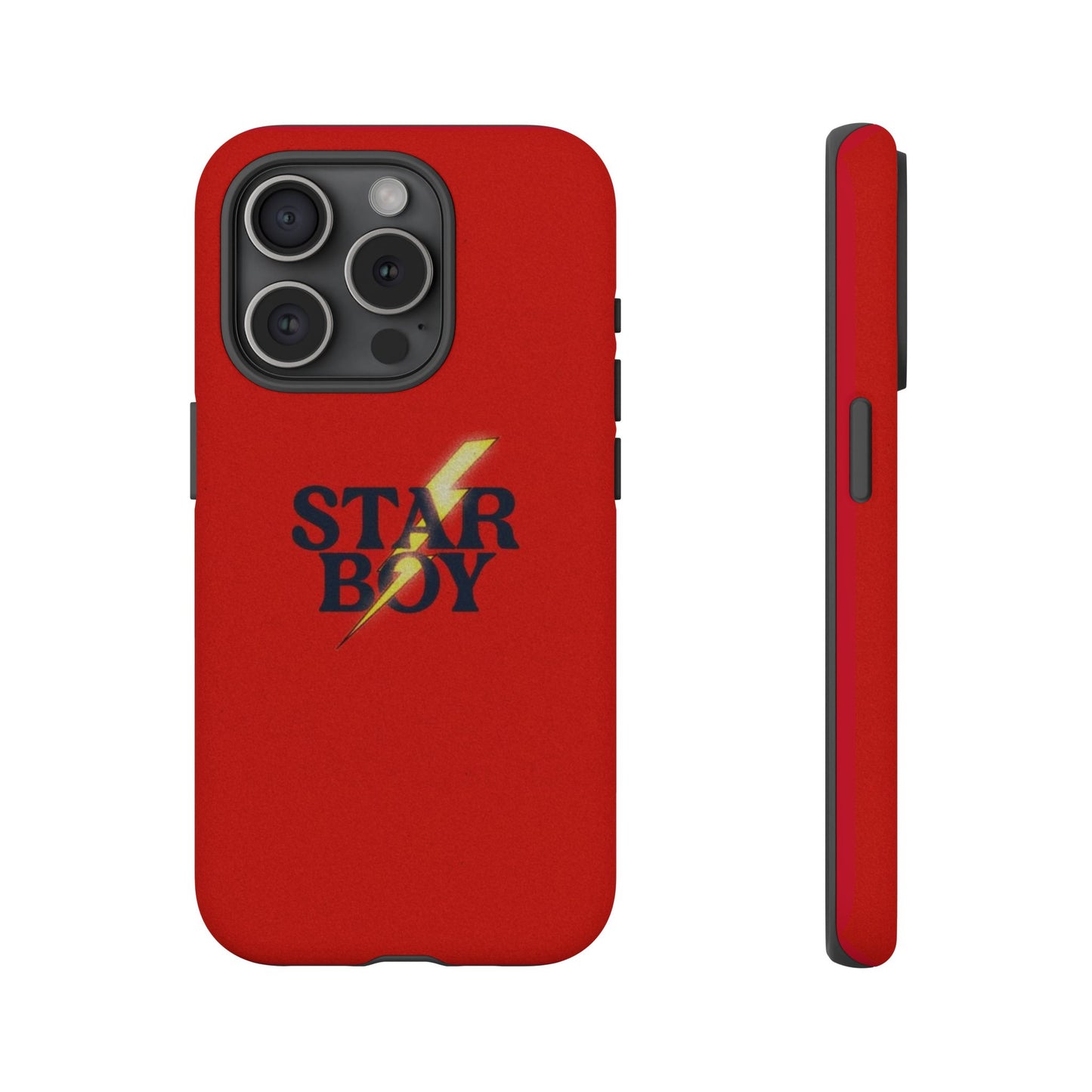 Star Boy Tough Phone Case, Red Color, Protective Phone Cover, Hard Shell Case, Unique Gift for Him, Phone Accessories