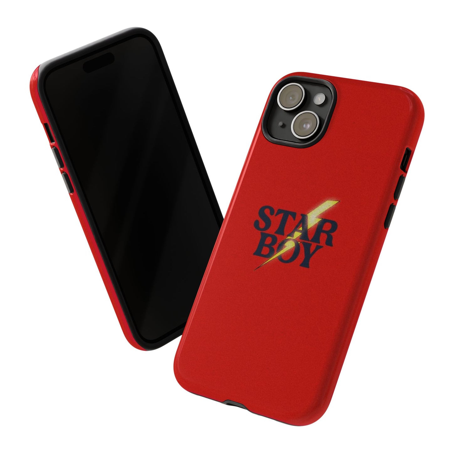 Star Boy Tough Phone Case, Red Color, Protective Phone Cover, Hard Shell Case, Unique Gift for Him, Phone Accessories