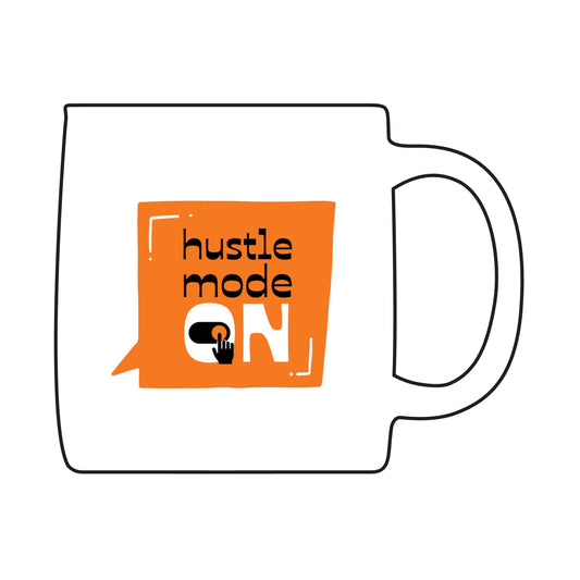 Hustle Mode ON Coffee Mug, Motivational Mug for Entrepreneurs, Gift for Coffee Lovers, Engraved Drinkware, Office Mug, Tea Lovers Gift