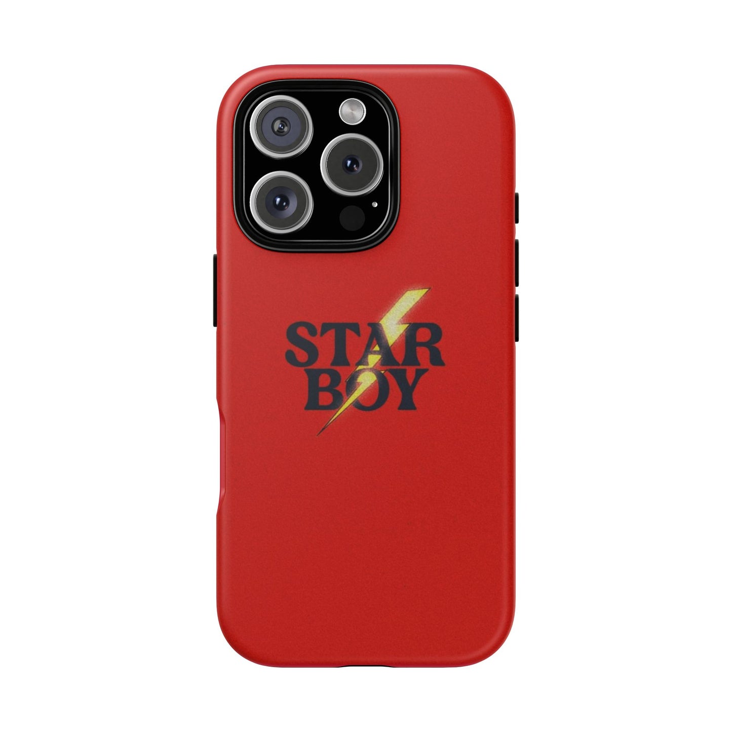Star Boy Tough Phone Case, Red Color, Protective Phone Cover, Hard Shell Case, Unique Gift for Him, Phone Accessories