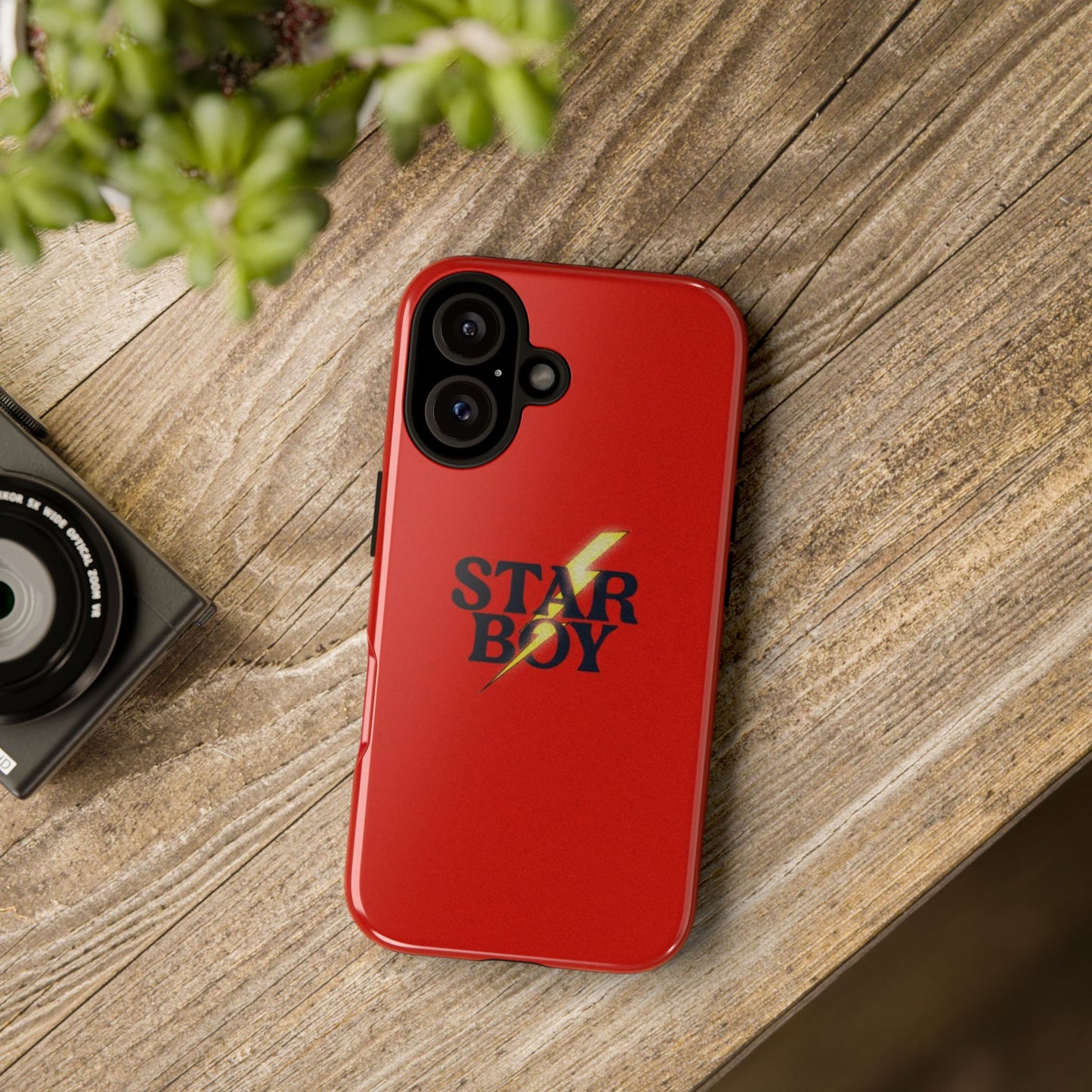 Star Boy Tough Phone Case, Red Color, Protective Phone Cover, Hard Shell Case, Unique Gift for Him, Phone Accessories