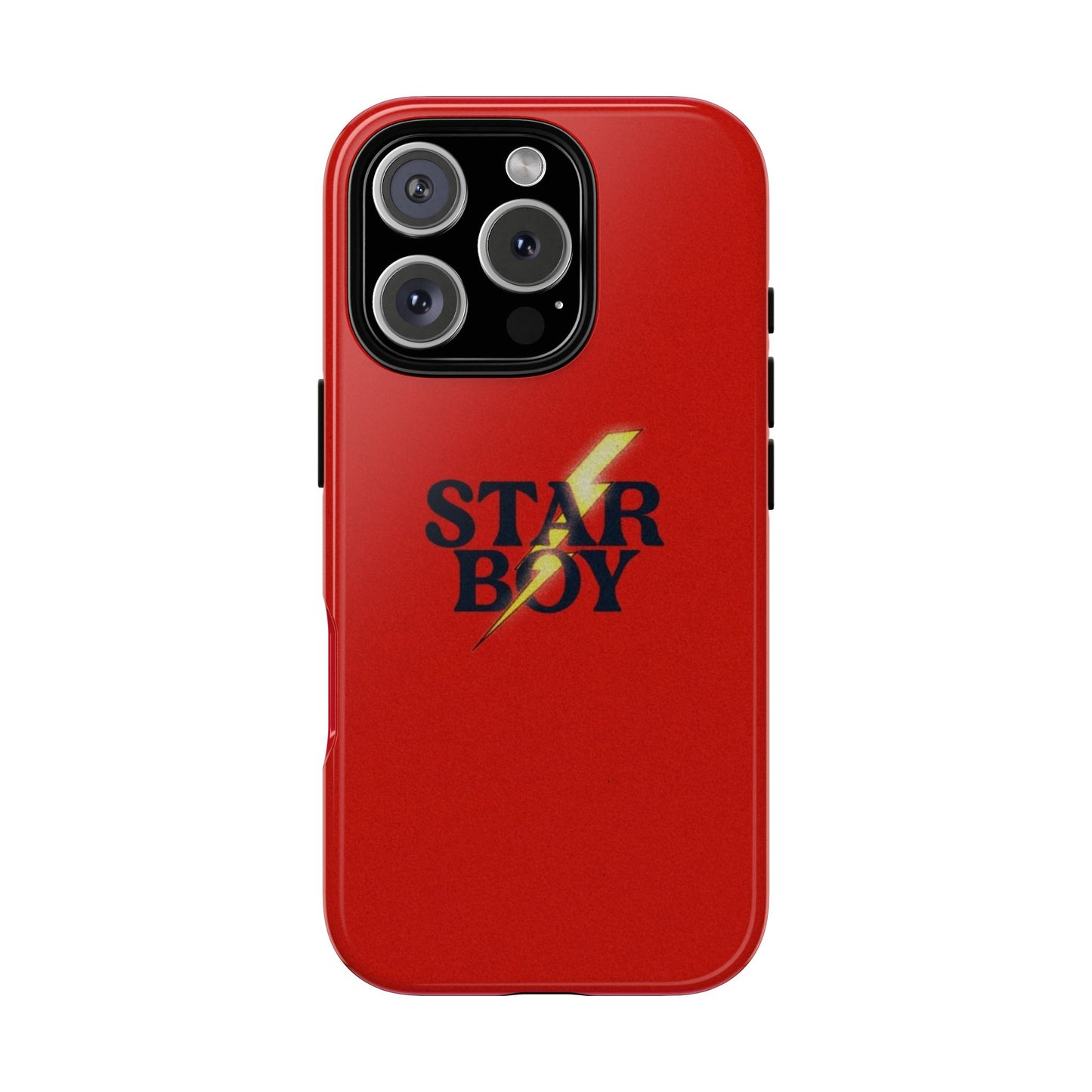 Star Boy Tough Phone Case, Red Color, Protective Phone Cover, Hard Shell Case, Unique Gift for Him, Phone Accessories