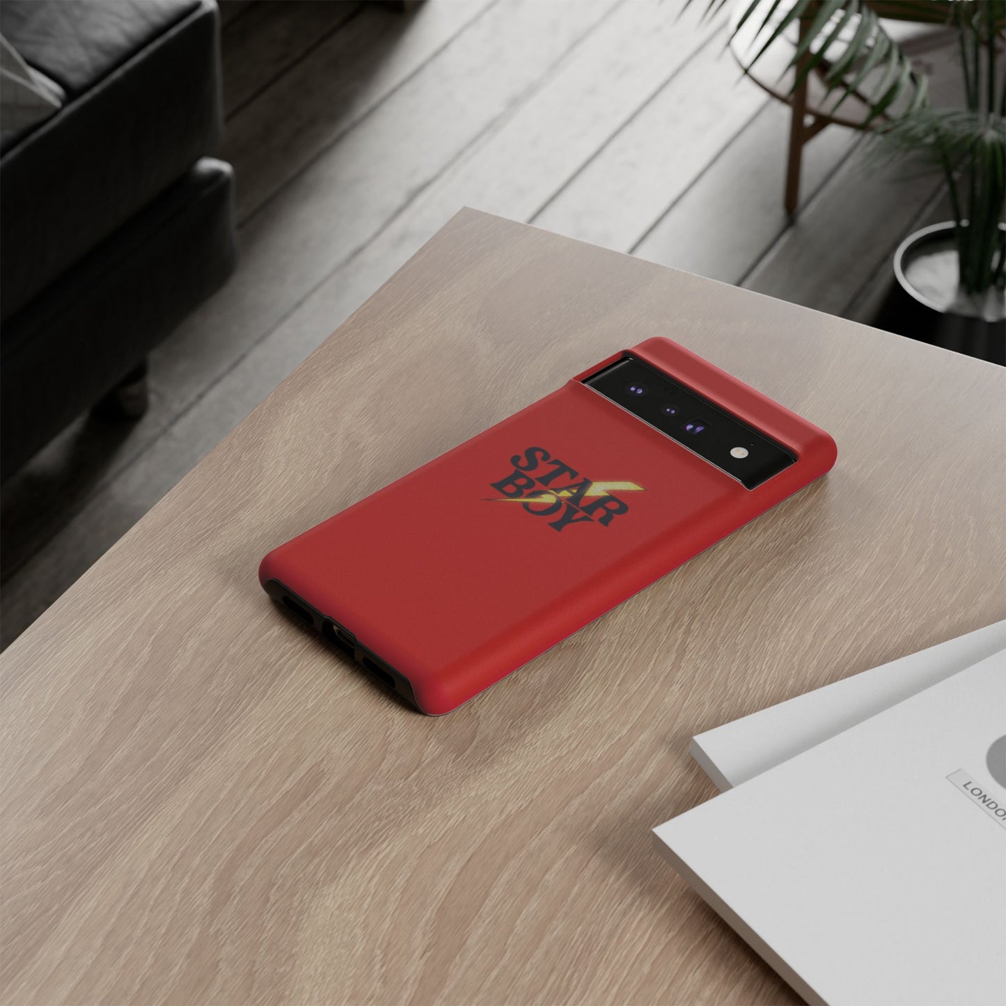 Star Boy Tough Phone Case, Red Color, Protective Phone Cover, Hard Shell Case, Unique Gift for Him, Phone Accessories