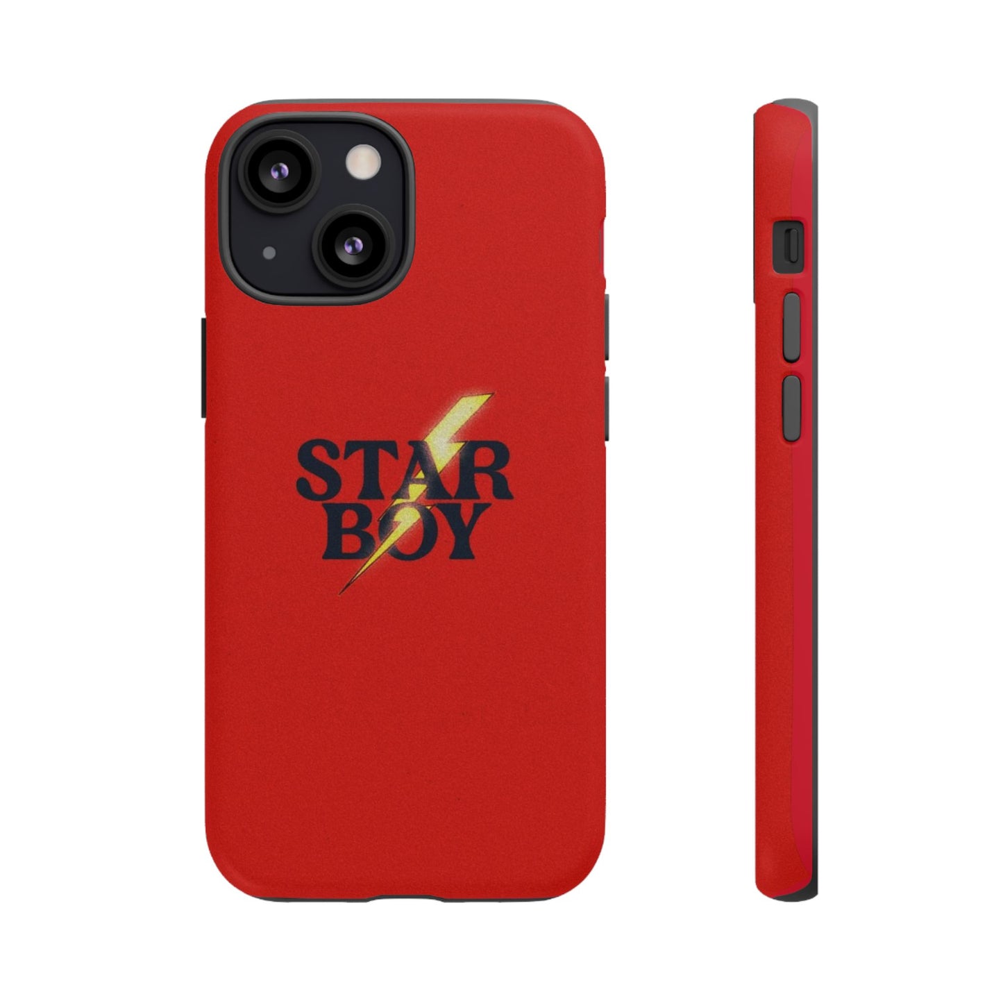 Star Boy Tough Phone Case, Red Color, Protective Phone Cover, Hard Shell Case, Unique Gift for Him, Phone Accessories