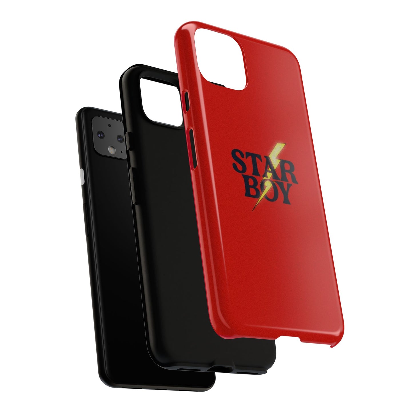 Star Boy Tough Phone Case, Red Color, Protective Phone Cover, Hard Shell Case, Unique Gift for Him, Phone Accessories