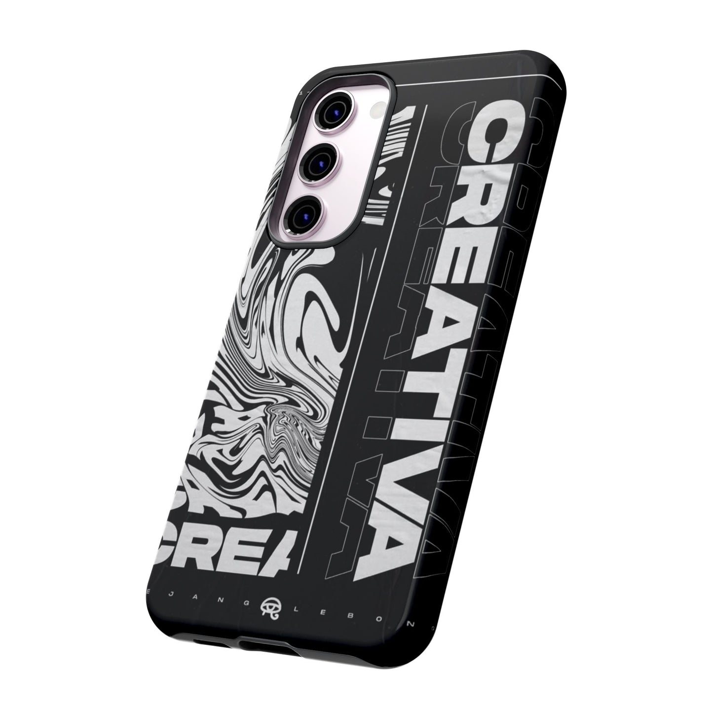 Bold Creative Phone Case, Stylish Black Marble Art, Tough Phone Cover, Gift for Artists, Unique Smartphone Protector