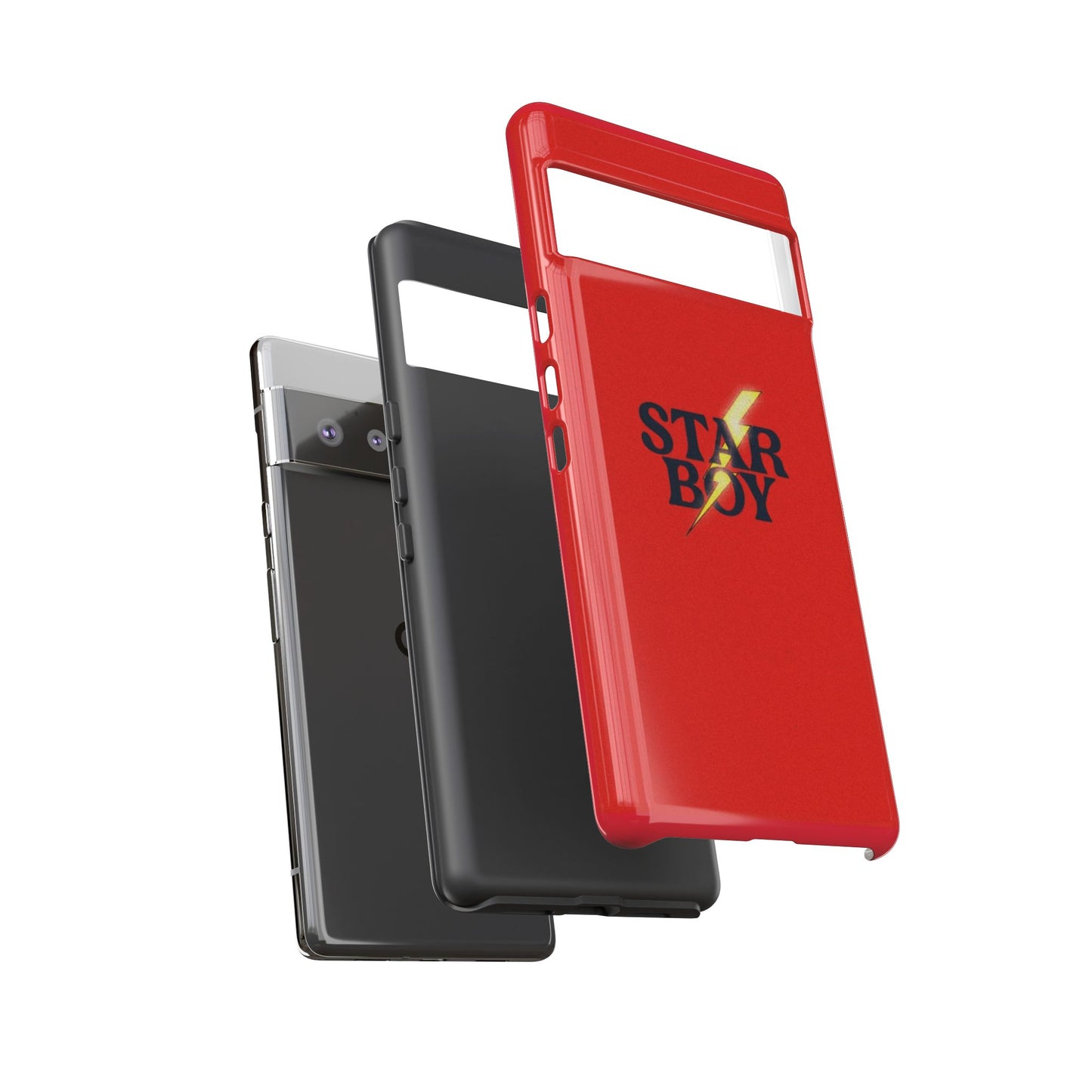 Star Boy Tough Phone Case, Red Color, Protective Phone Cover, Hard Shell Case, Unique Gift for Him, Phone Accessories