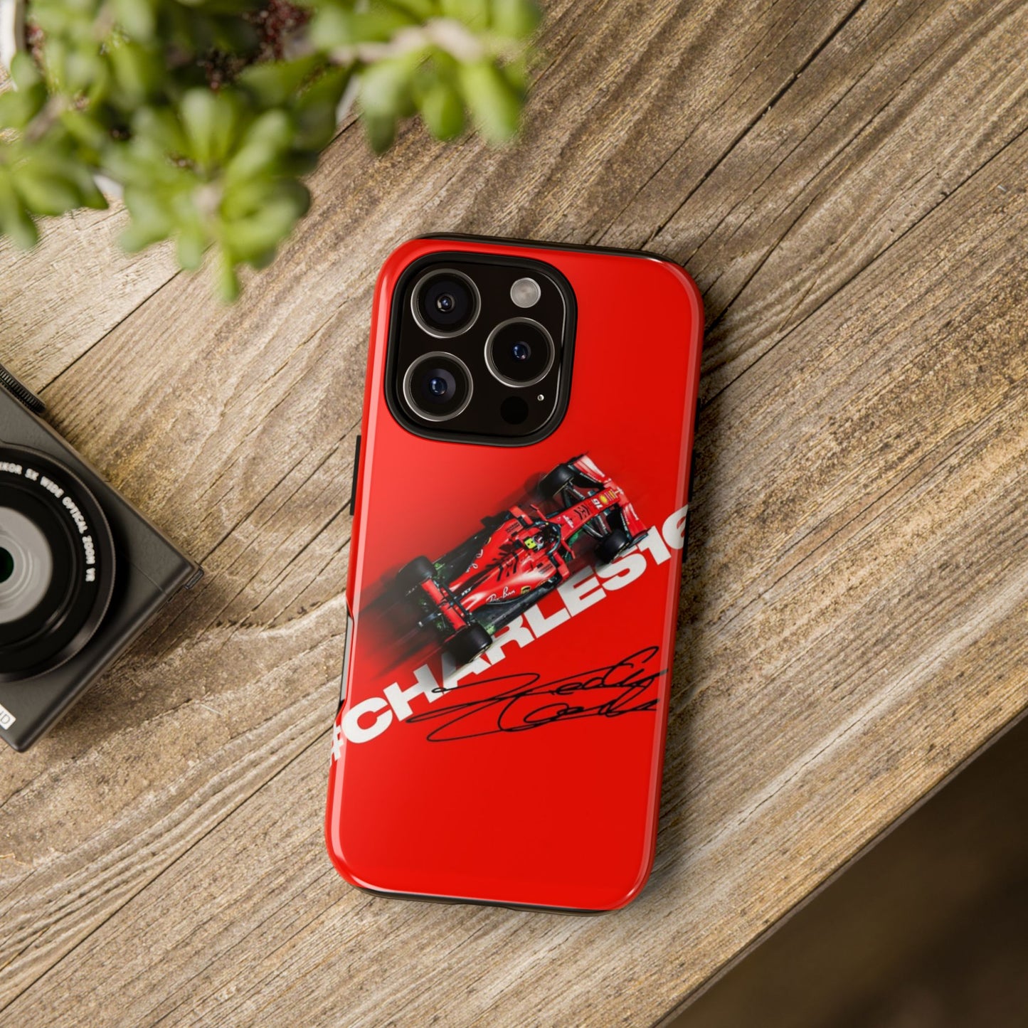 Stylish Phone Case for Racing Fans | Automotive Gift | Charles Leclerc Inspired Design | Ferrari Merchandise | Red Sports Case