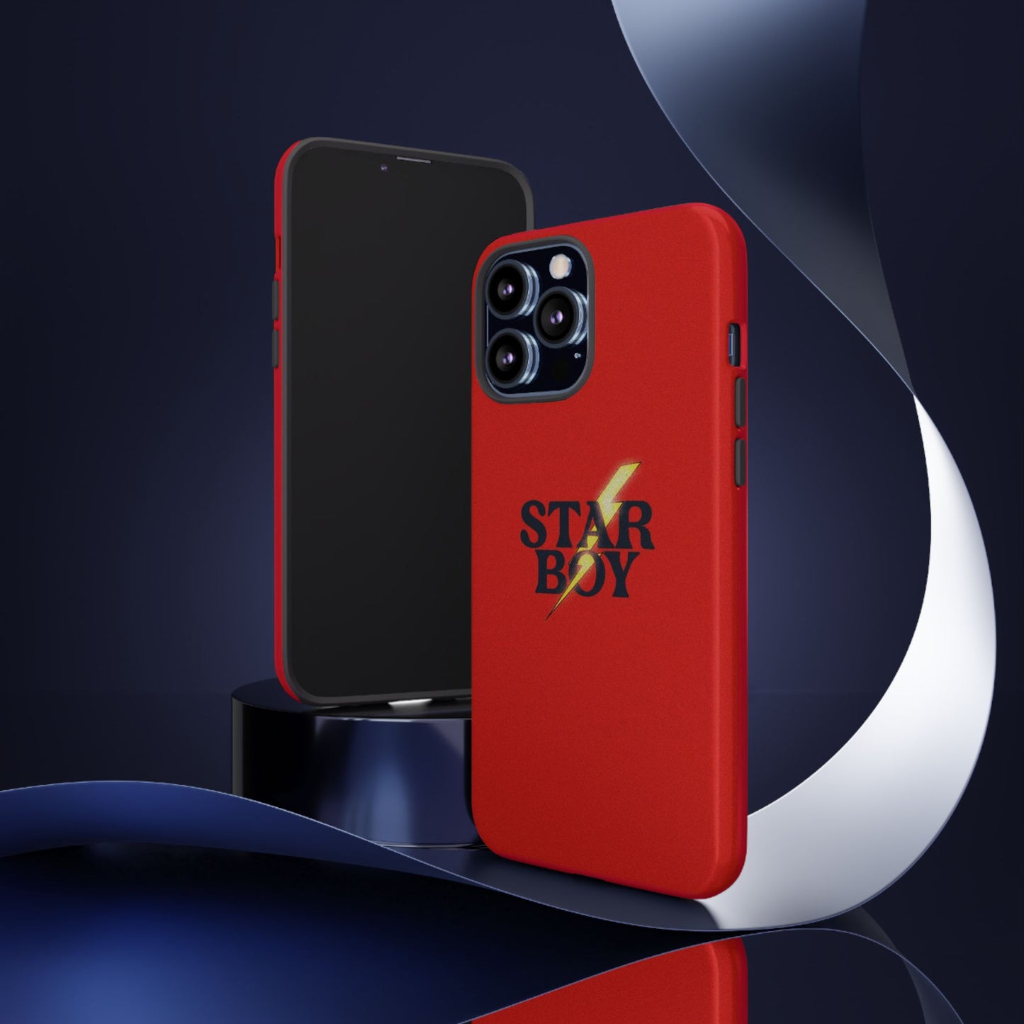 Star Boy Tough Phone Case, Red Color, Protective Phone Cover, Hard Shell Case, Unique Gift for Him, Phone Accessories