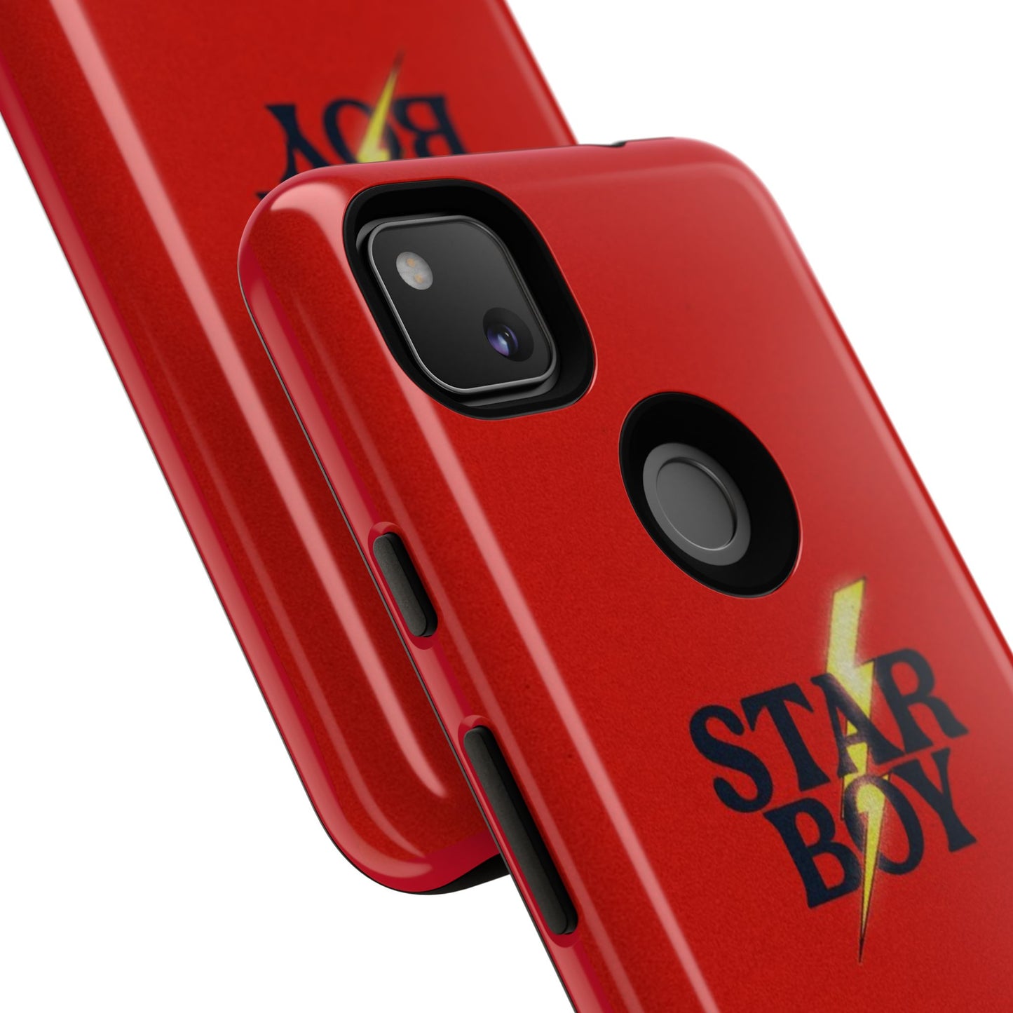Star Boy Tough Phone Case, Red Color, Protective Phone Cover, Hard Shell Case, Unique Gift for Him, Phone Accessories