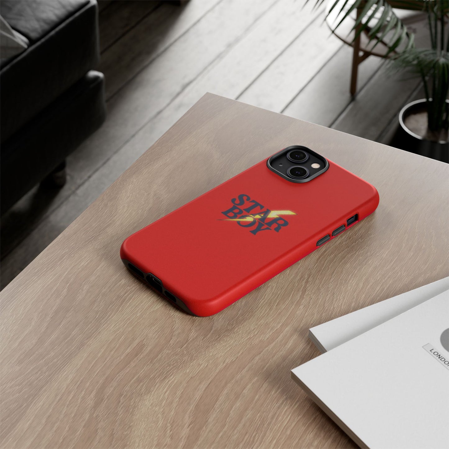 Star Boy Tough Phone Case, Red Color, Protective Phone Cover, Hard Shell Case, Unique Gift for Him, Phone Accessories